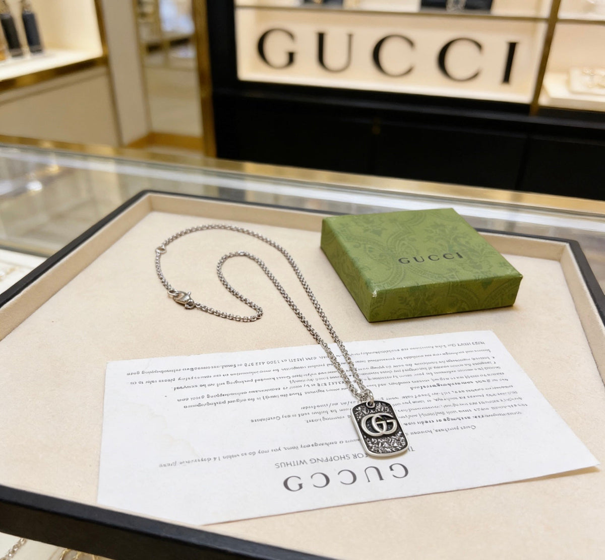 Gucci Anger Forest Chain Distressed Vintage Silver-Tone Necklace – Style 13 - image 9