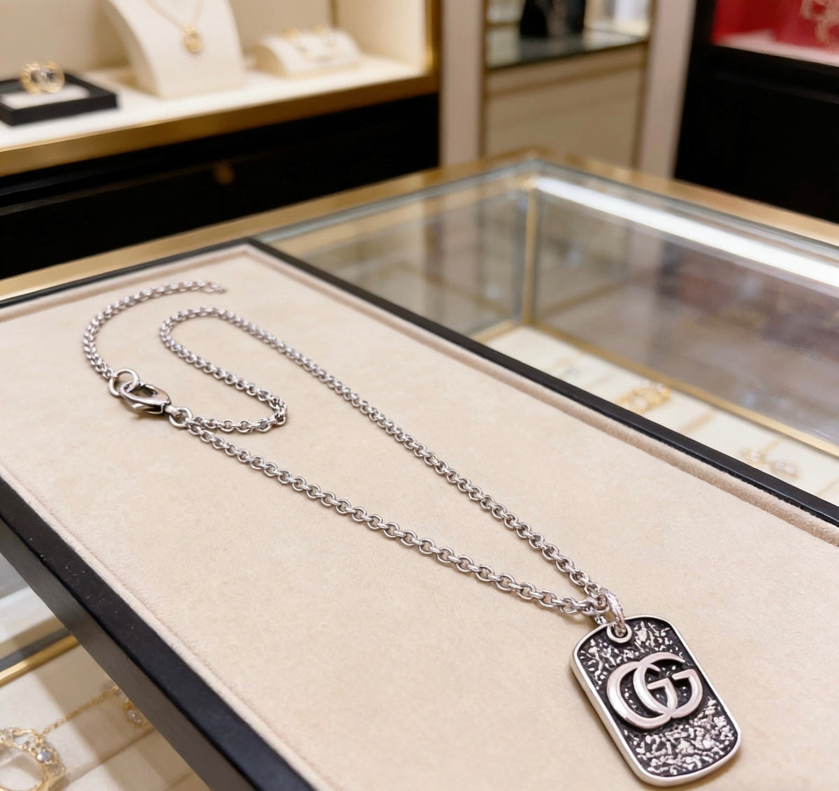 Gucci Anger Forest Chain Distressed Vintage Silver-Tone Necklace – Style 13 - image 4