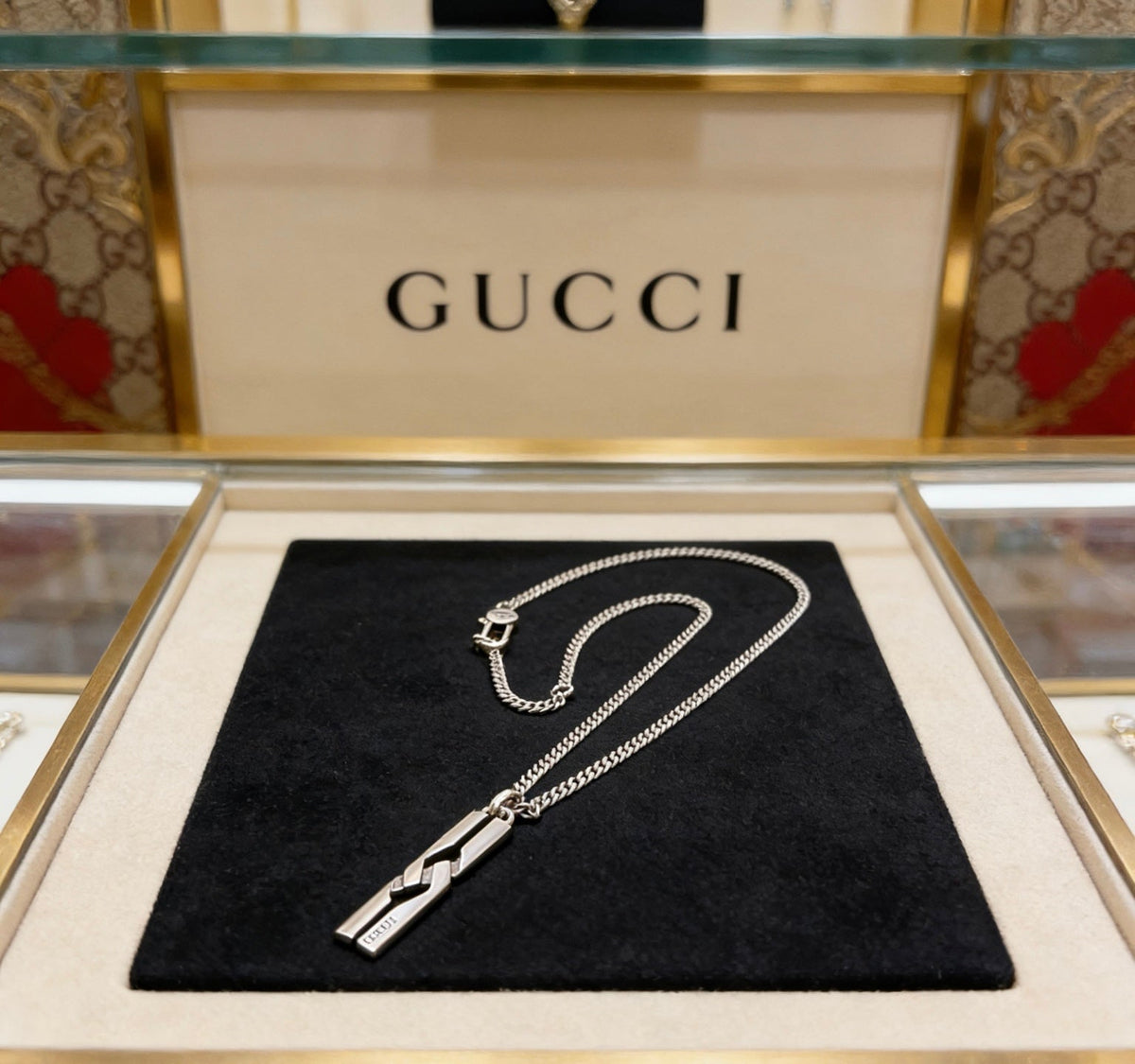Gucci Anger Forest Chain Distressed Vintage Silver-Tone Necklace – Style 11 - image 2
