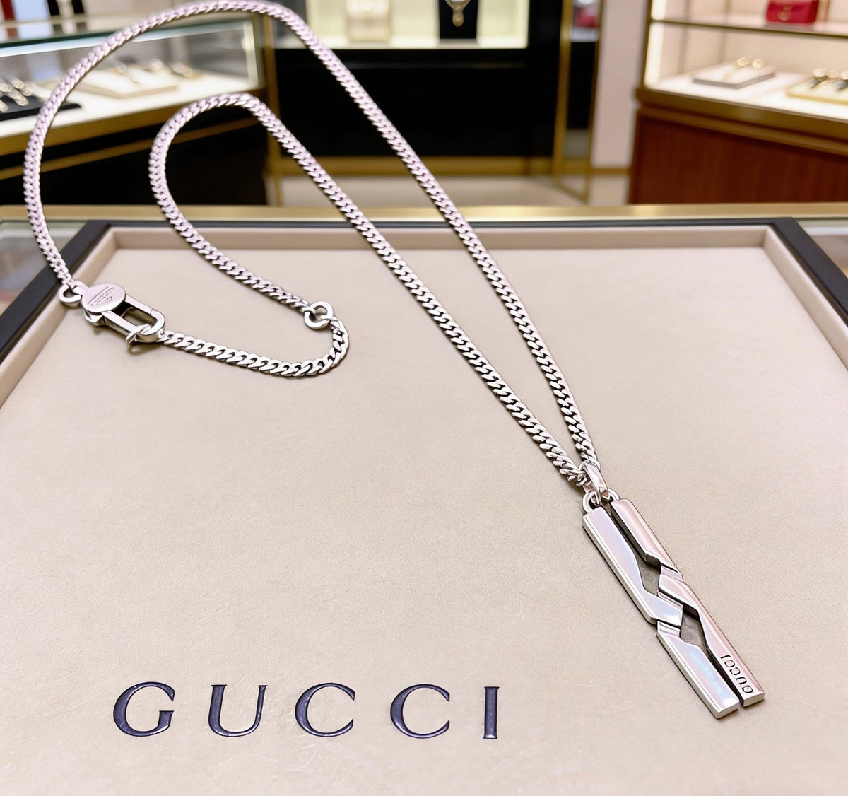 Gucci Anger Forest Chain Distressed Vintage Silver-Tone Necklace – Style 11 - image 5