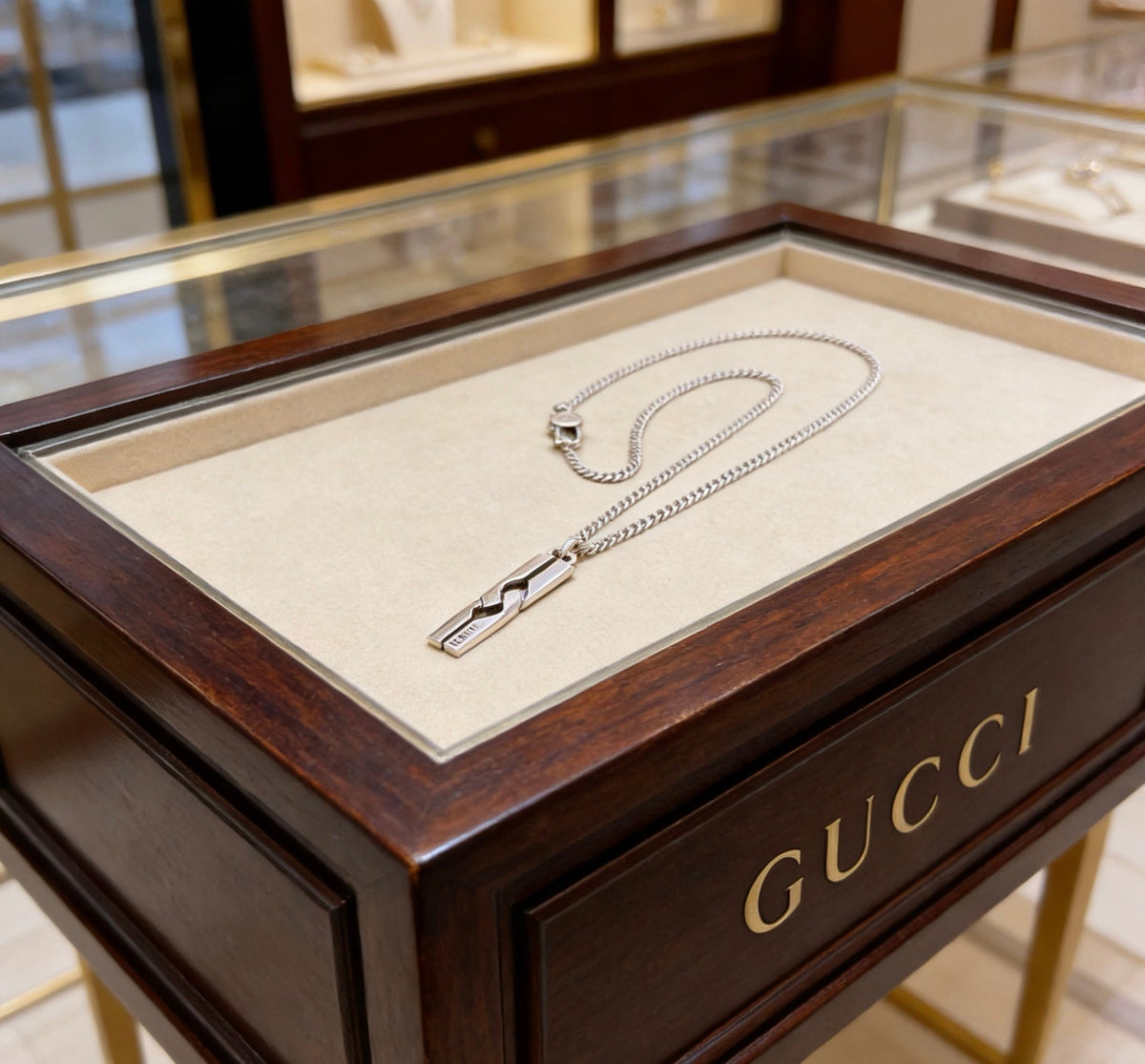 Gucci Anger Forest Chain Distressed Vintage Silver-Tone Necklace – Style 11 - image 7