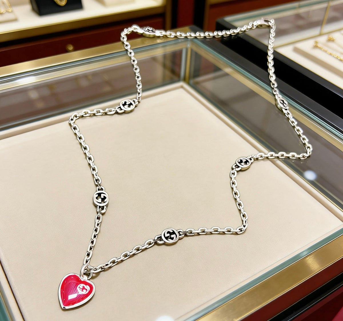 Gucci Anger Forest Chain Distressed Vintage Silver-Tone Necklace – Style 10 - image 4