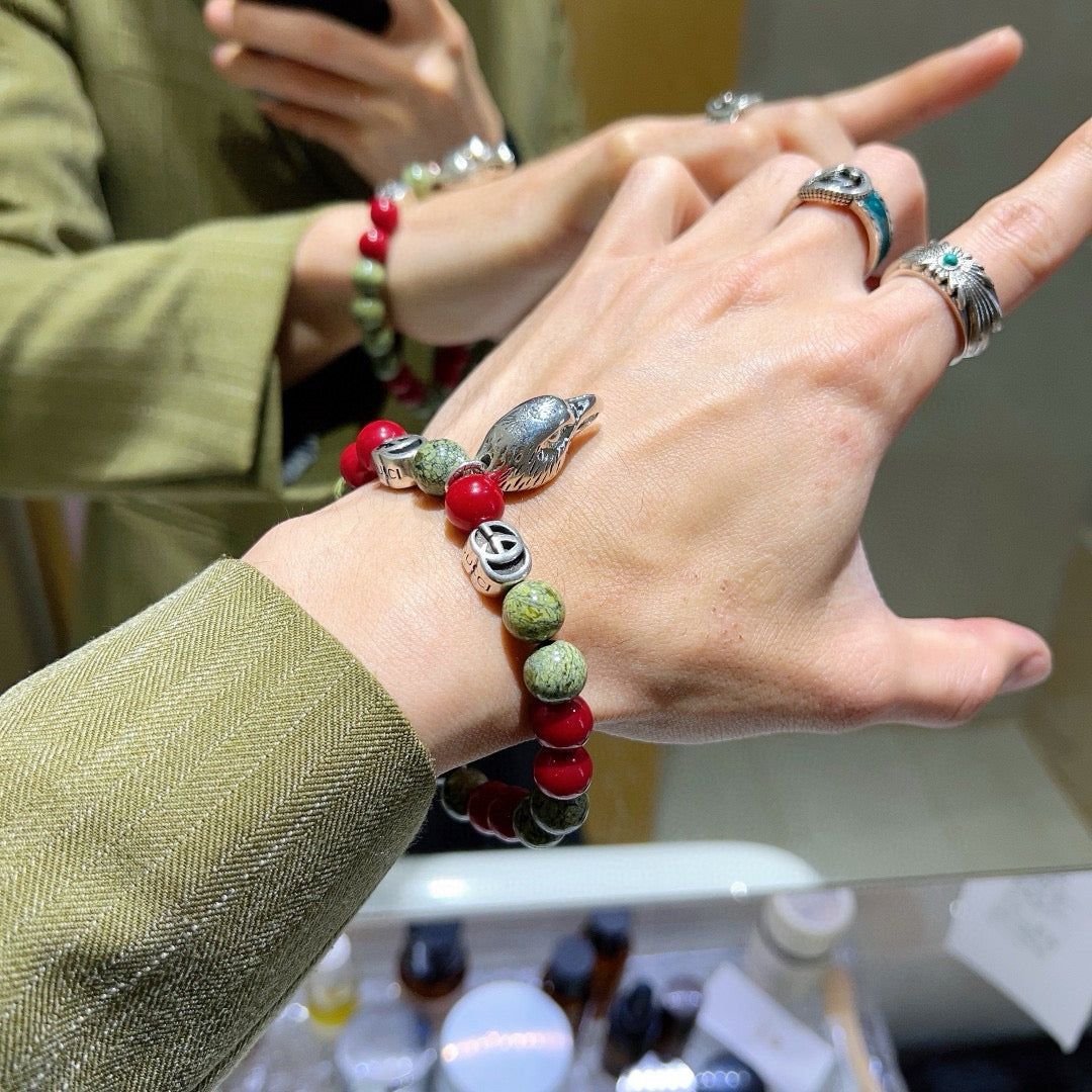 Gucci Anger Forest Crystal Distressed Unisex Bracelet – Style 08 - image 6
