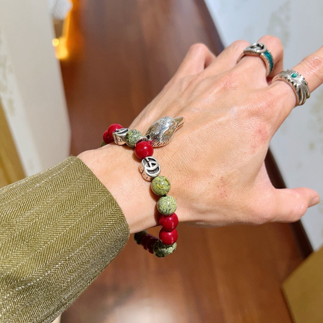 Gucci Anger Forest Crystal Distressed Unisex Bracelet – Style 08 - image 8