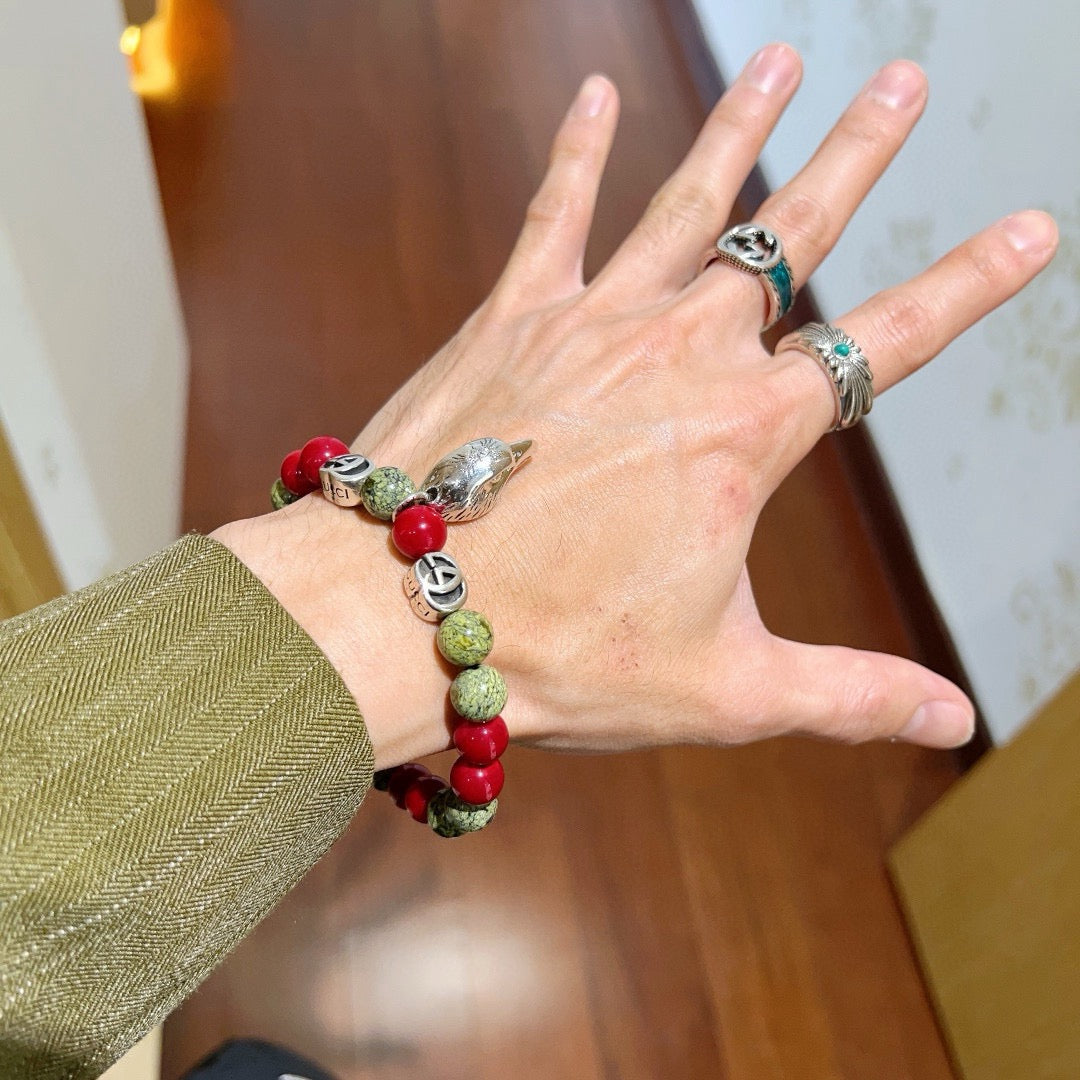 Gucci Anger Forest Crystal Distressed Unisex Bracelet – Style 08 - image 3