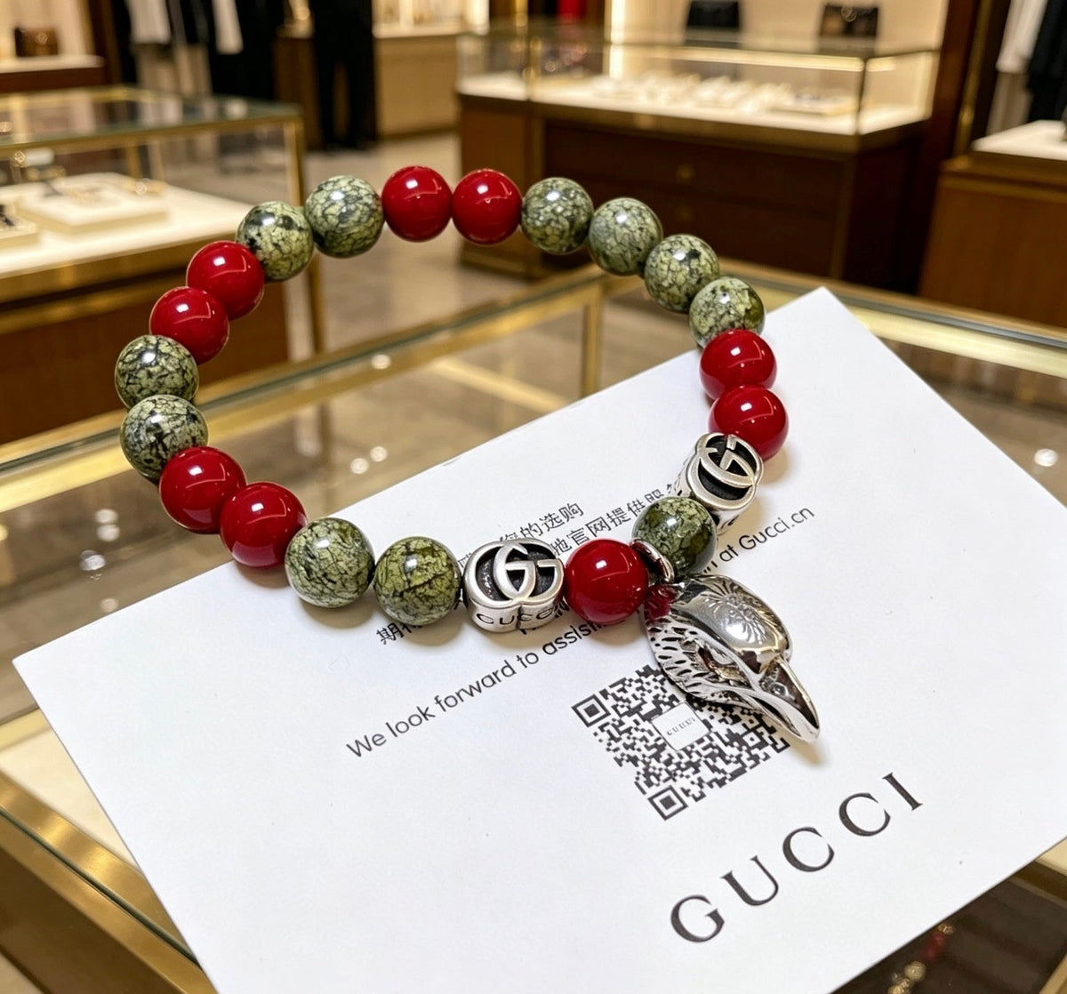 Gucci Anger Forest Crystal Distressed Unisex Bracelet – Style 08 - image 5