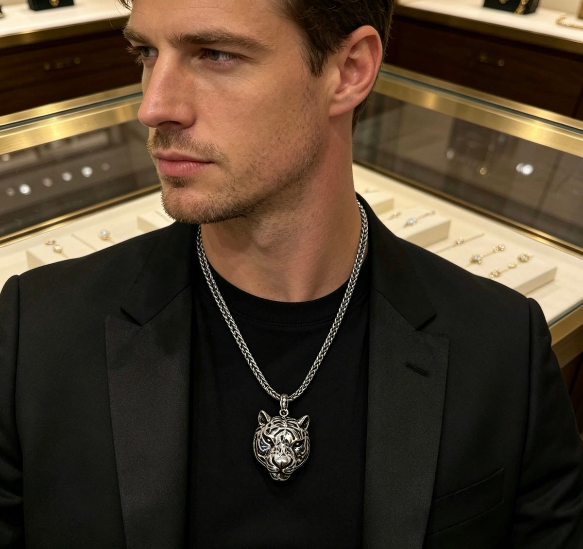 Gucci Anger Forest Chain Distressed Vintage Silver-Tone Necklace – Style 24 - image 6