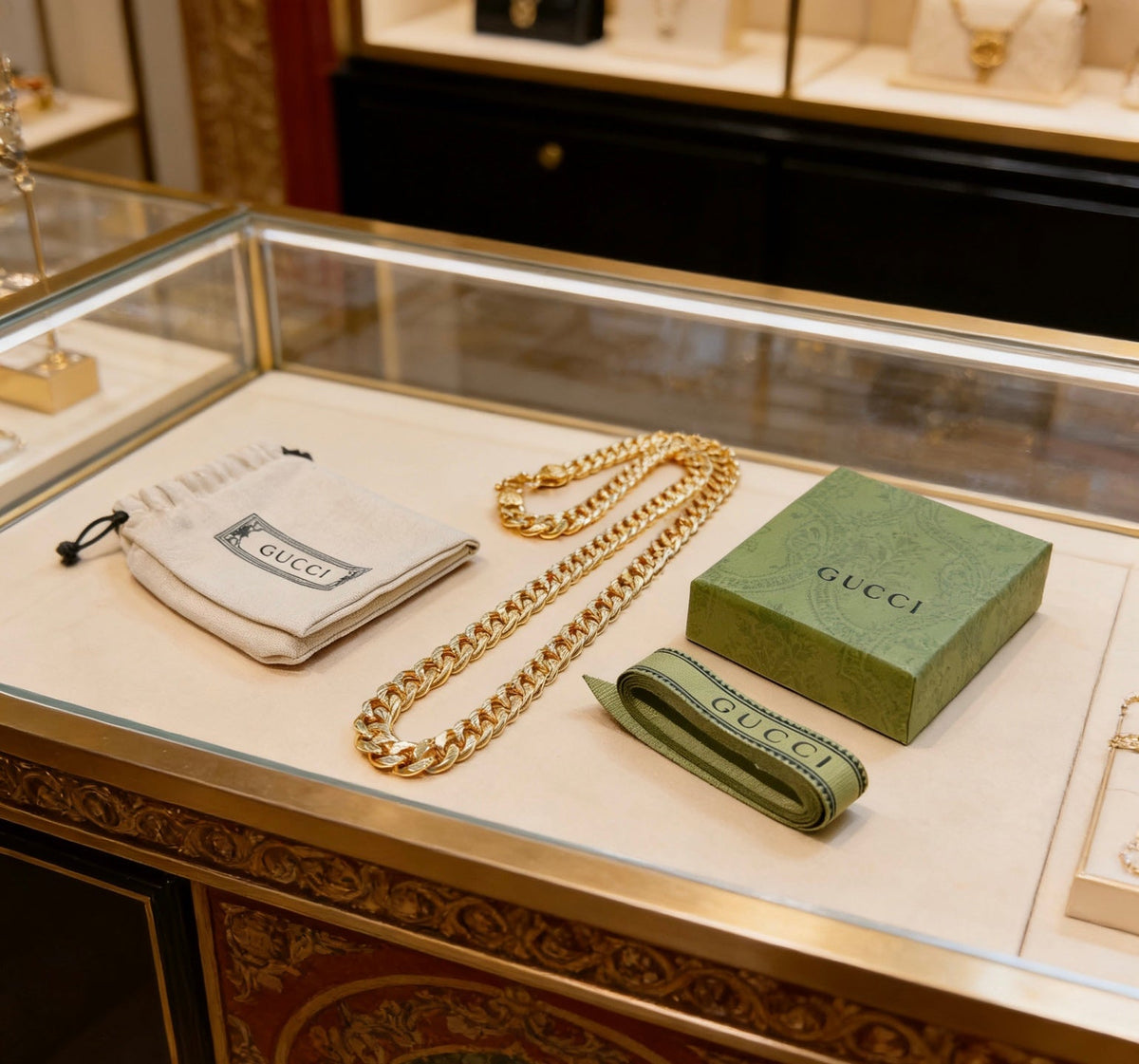 Gucci Anger Forest Chain Distressed Necklace – Style 68 - image 2
