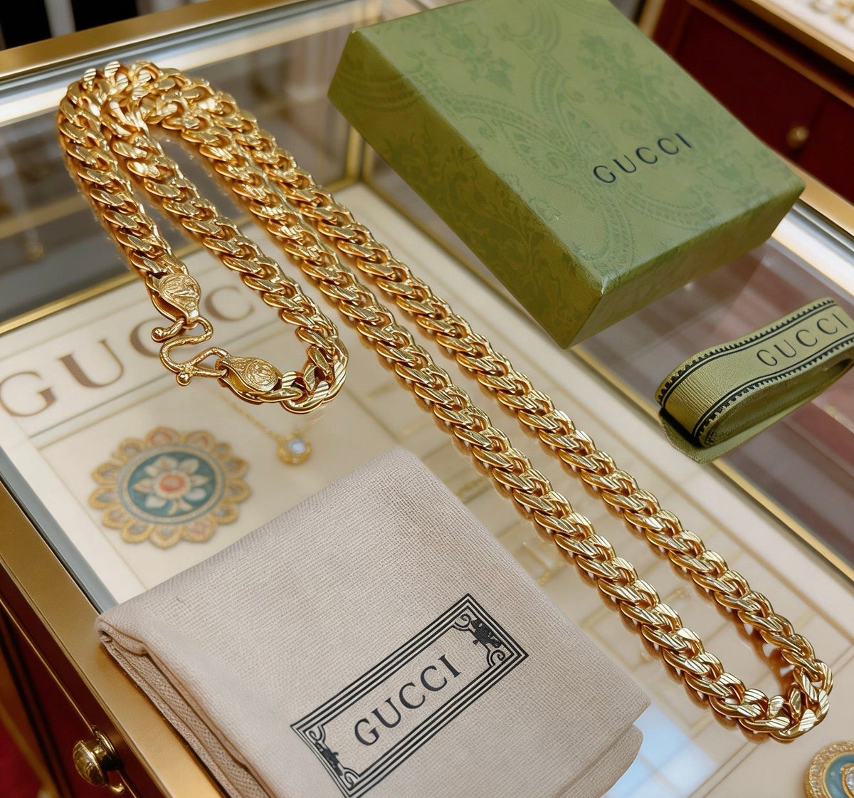 Gucci Anger Forest Chain Distressed Necklace – Style 68 - image 4