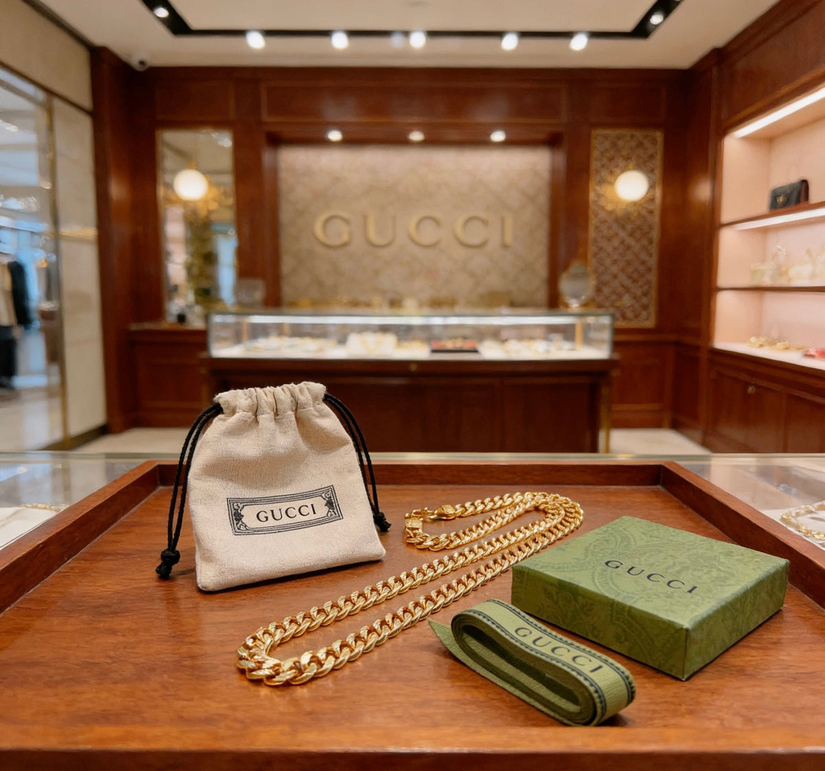 Gucci Anger Forest Chain Distressed Necklace – Style 68 - image 9