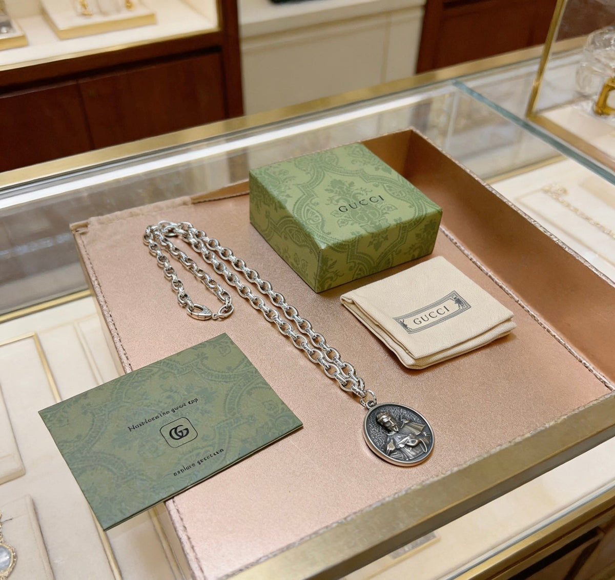 Gucci Anger Forest Chain Distressed Necklace – Style 67 - image 8