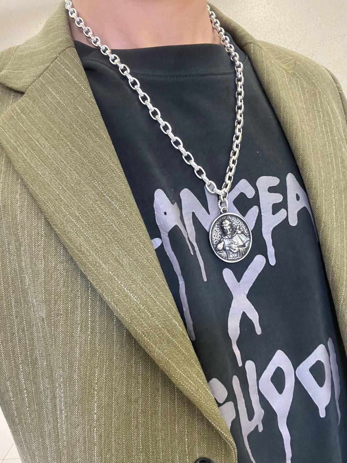 Gucci Anger Forest Chain Distressed Necklace – Style 67 - image 3