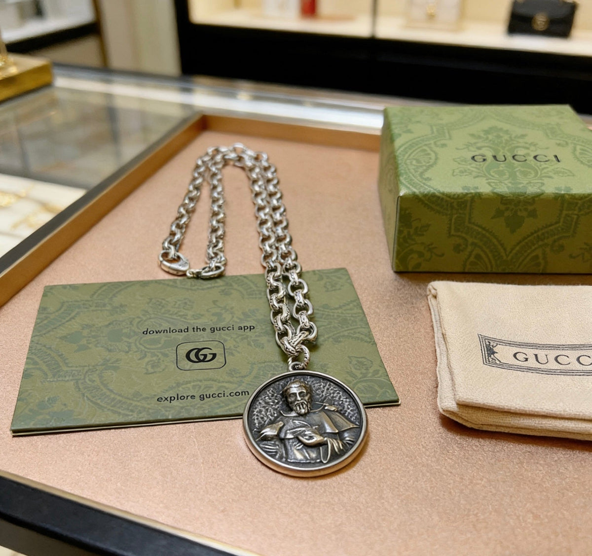 Gucci Anger Forest Chain Distressed Necklace – Style 67 - image 5