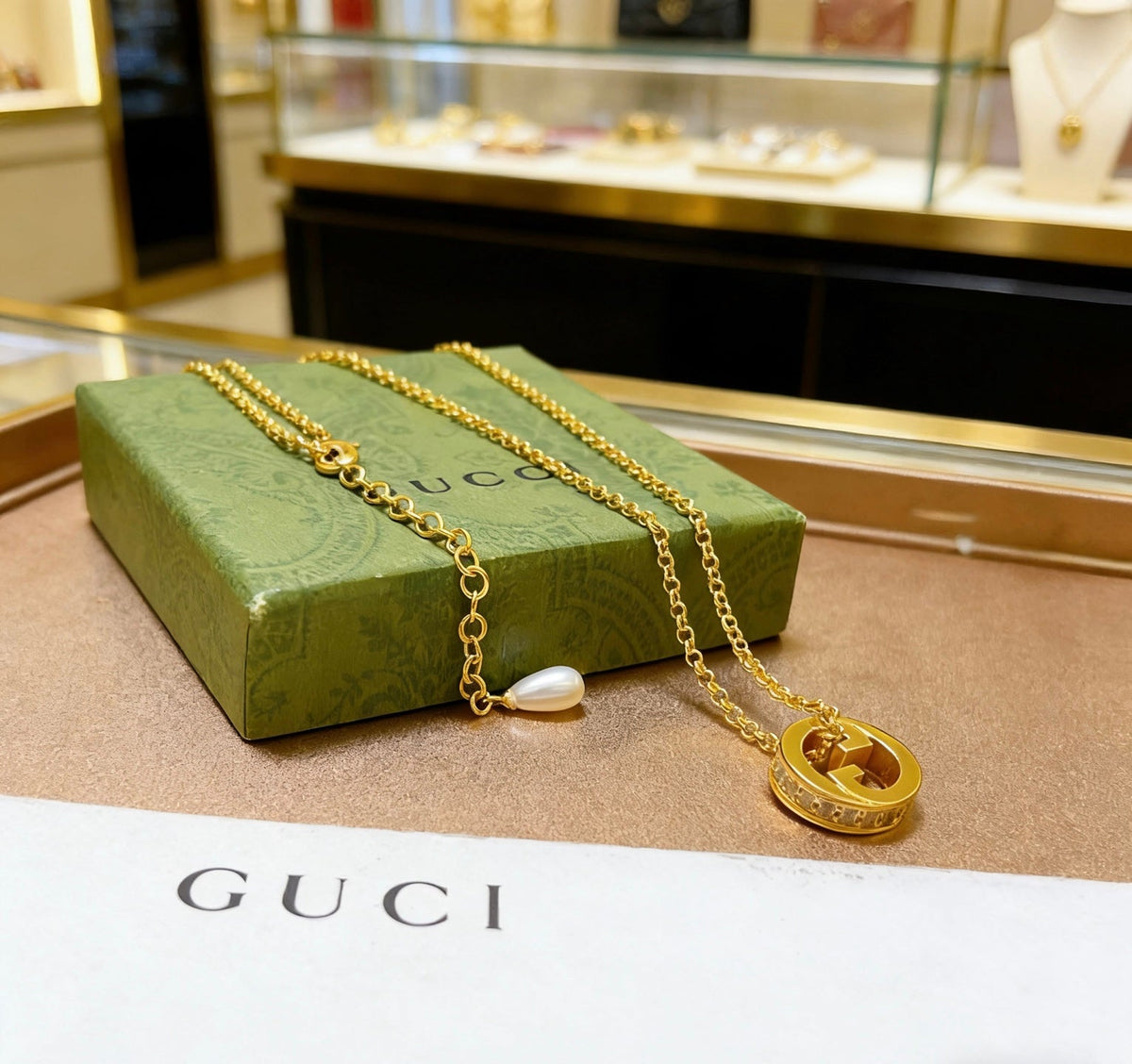 Gucci Anger Forest Crystal Chain Distressed Necklace - image 7