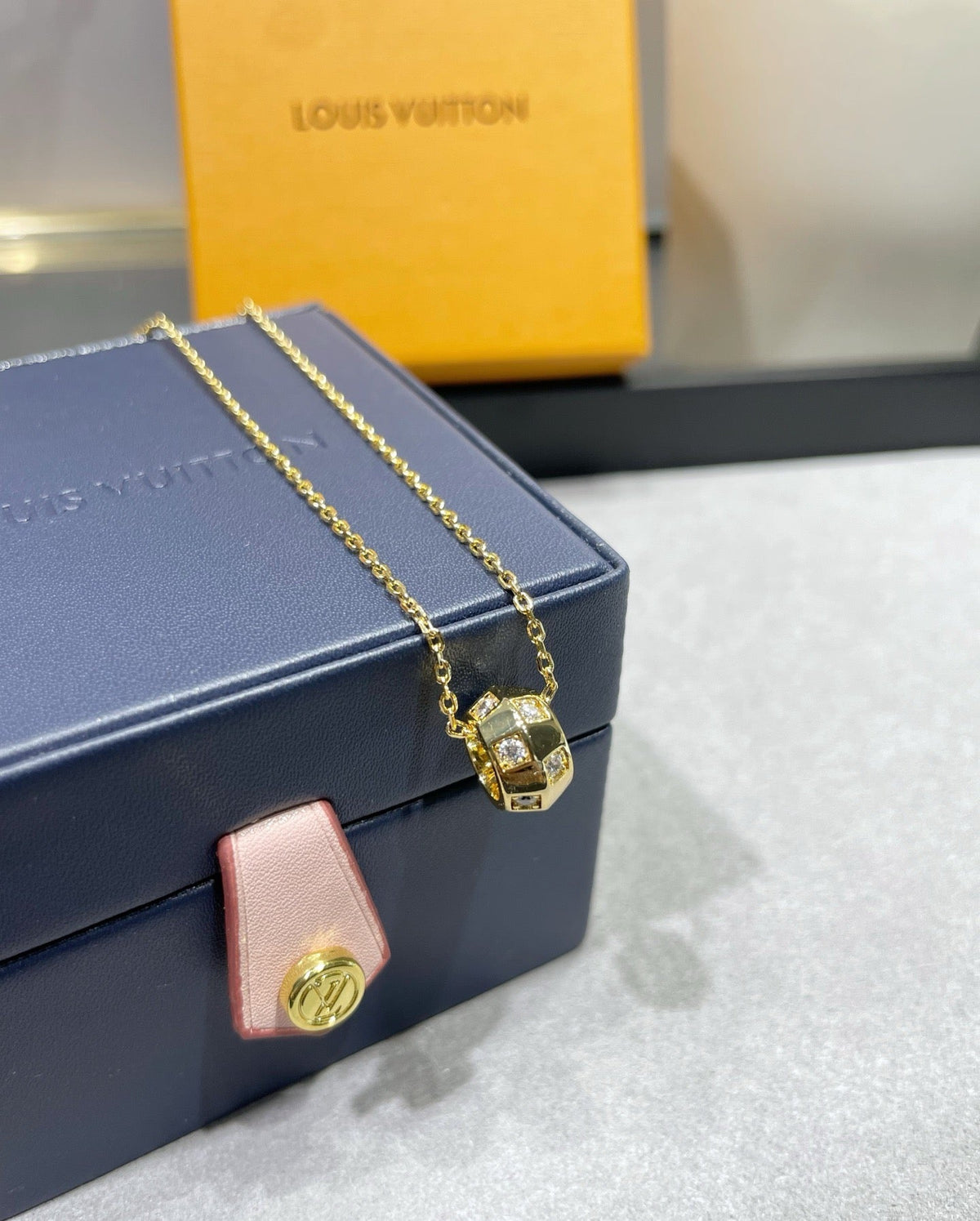 Louis Vuitton Letter Gold-Tone Necklace - image 6