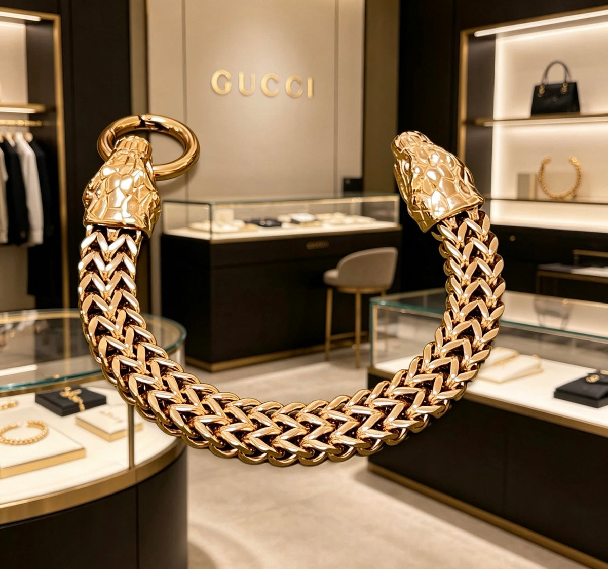 Gucci Snake Head Unisex Bracelet - image 8