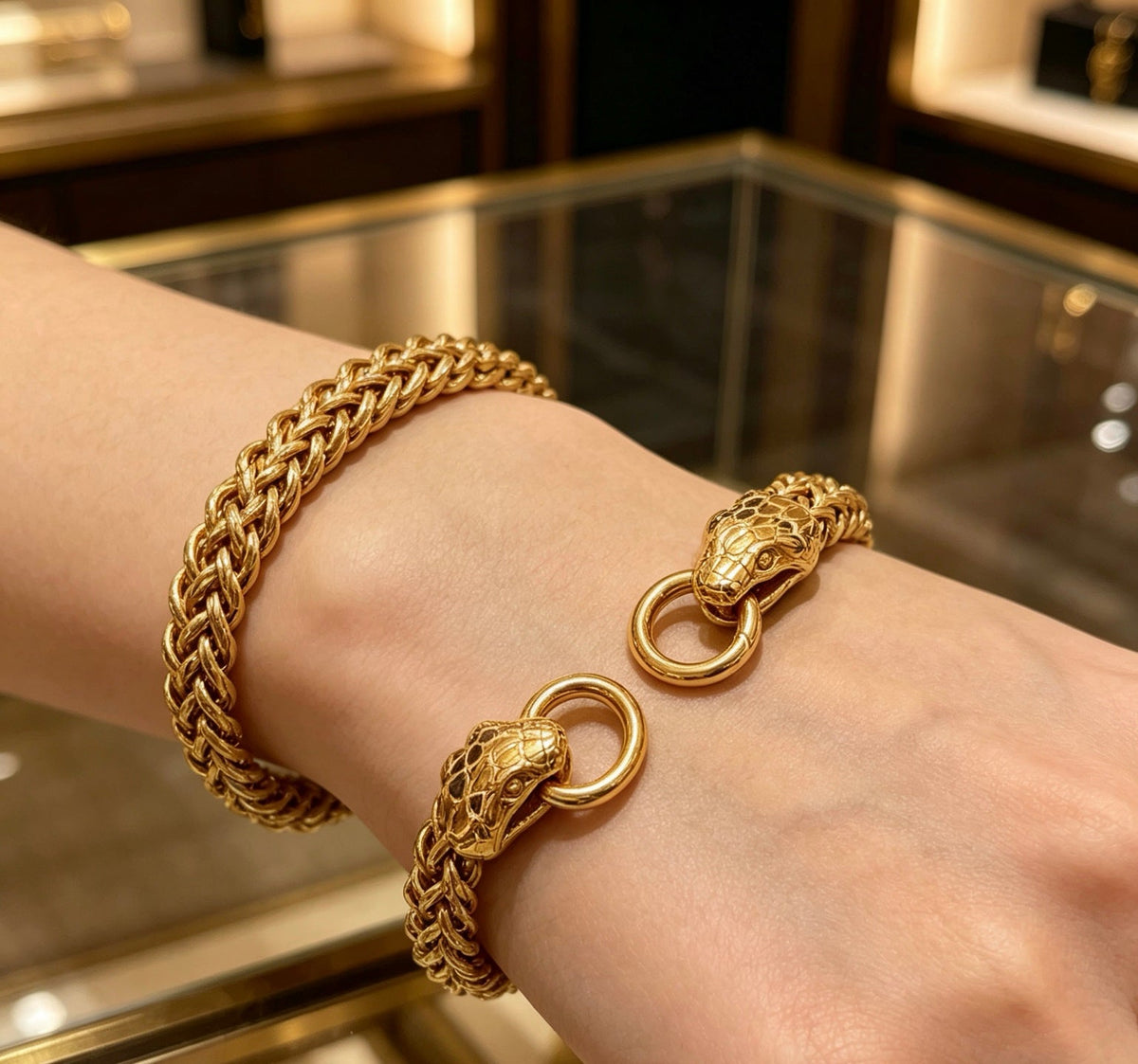 Gucci Snake Head Unisex Bracelet - image 3