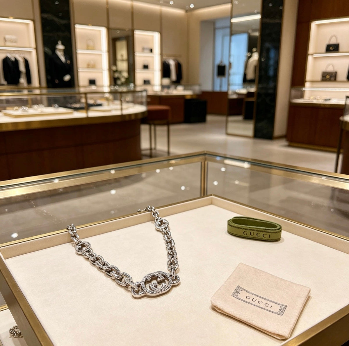 Gucci Anger Forest Chain Distressed Vintage Silver-Tone Necklace – Style 26 - image 8