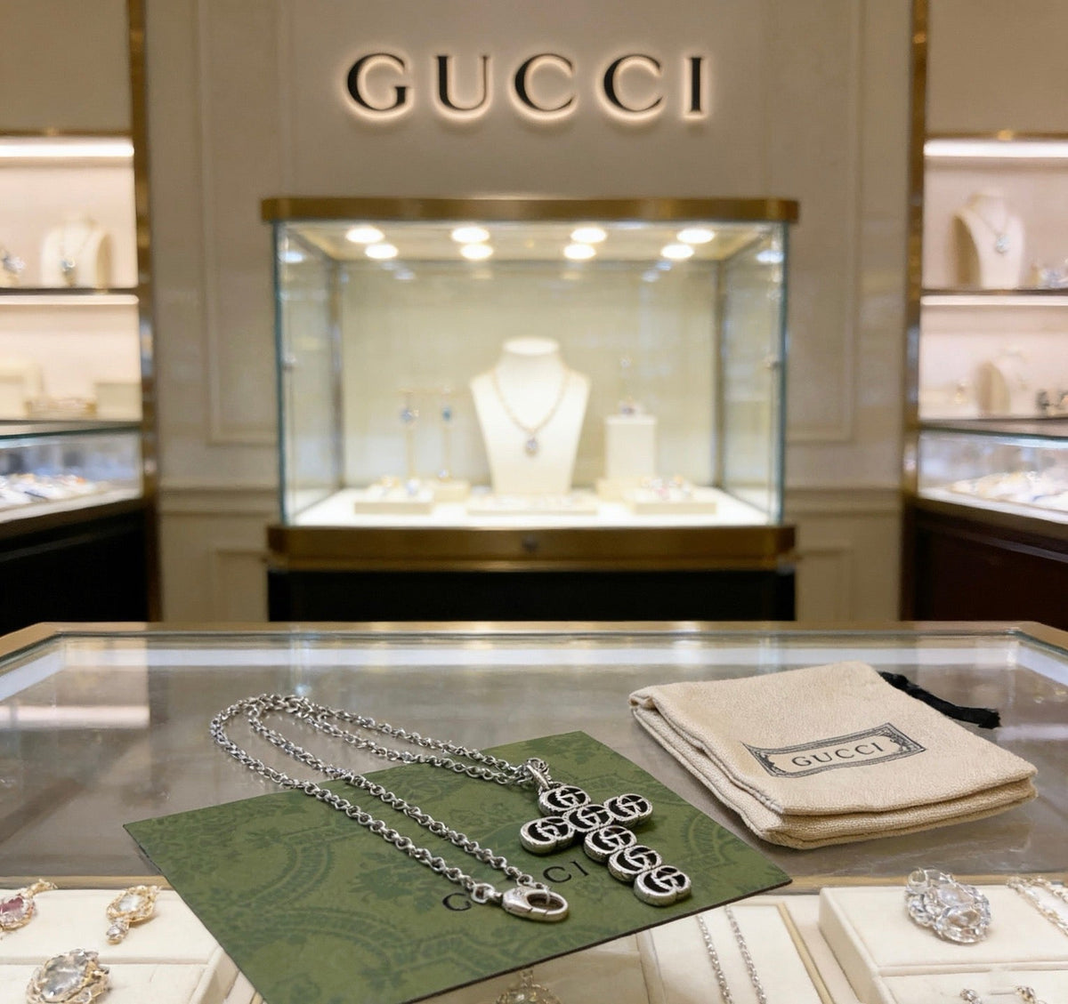 Gucci Anger Forest Chain Distressed Necklace – Style 64 - image 9