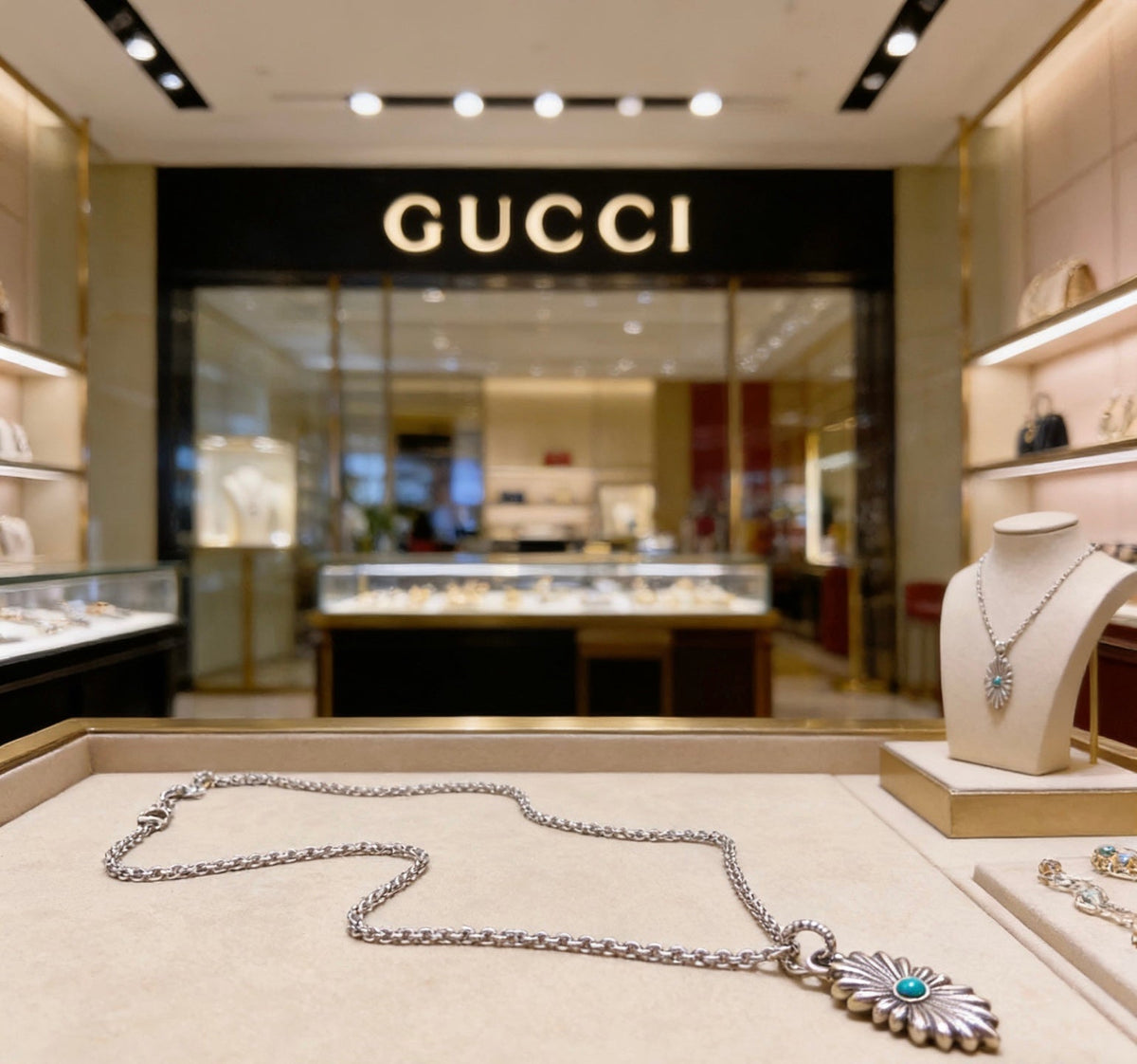 Gucci Anger Forest Chain Distressed Vintage Silver-Tone Necklace – Style 29 - image 7