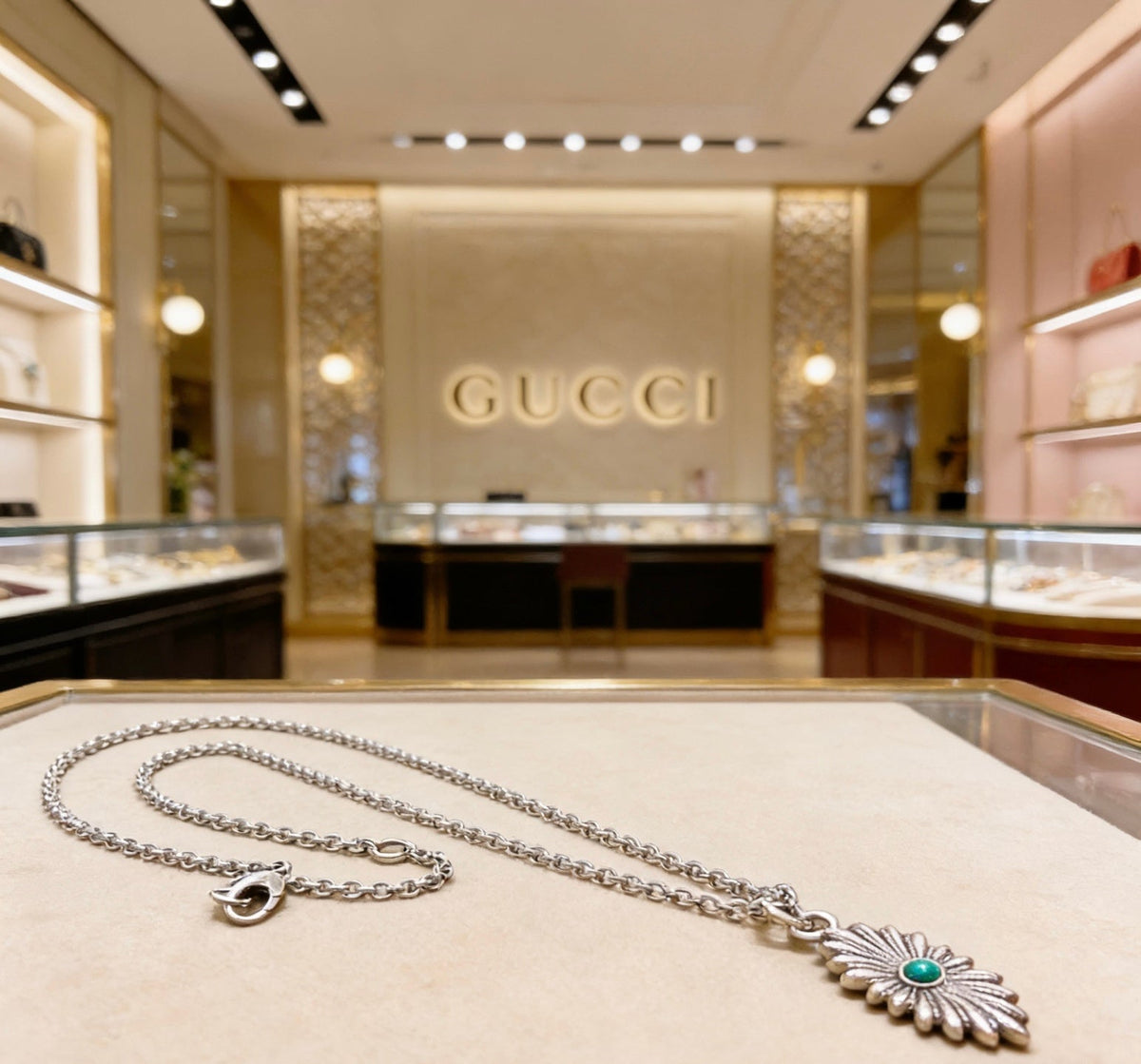Gucci Anger Forest Chain Distressed Vintage Silver-Tone Necklace – Style 29 - image 5