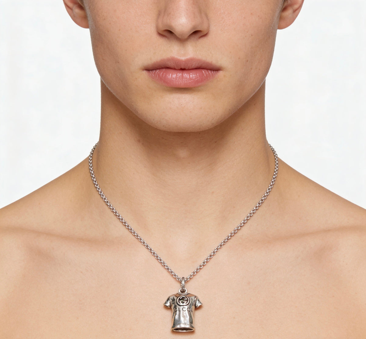 Gucci Anger Forest Chain Distressed Vintage Silver-Tone Necklace – Style 28 - image 3