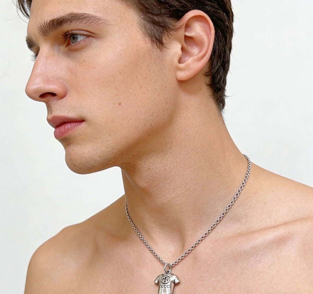 Gucci Anger Forest Chain Distressed Vintage Silver-Tone Necklace – Style 28 - image 6