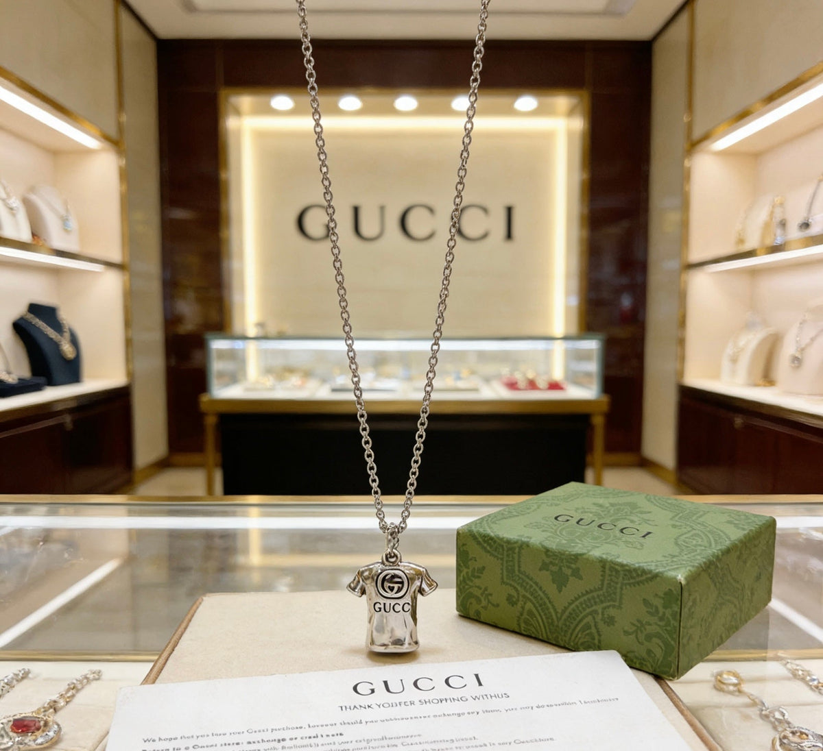 Gucci Anger Forest Chain Distressed Vintage Silver-Tone Necklace – Style 28 - image 8