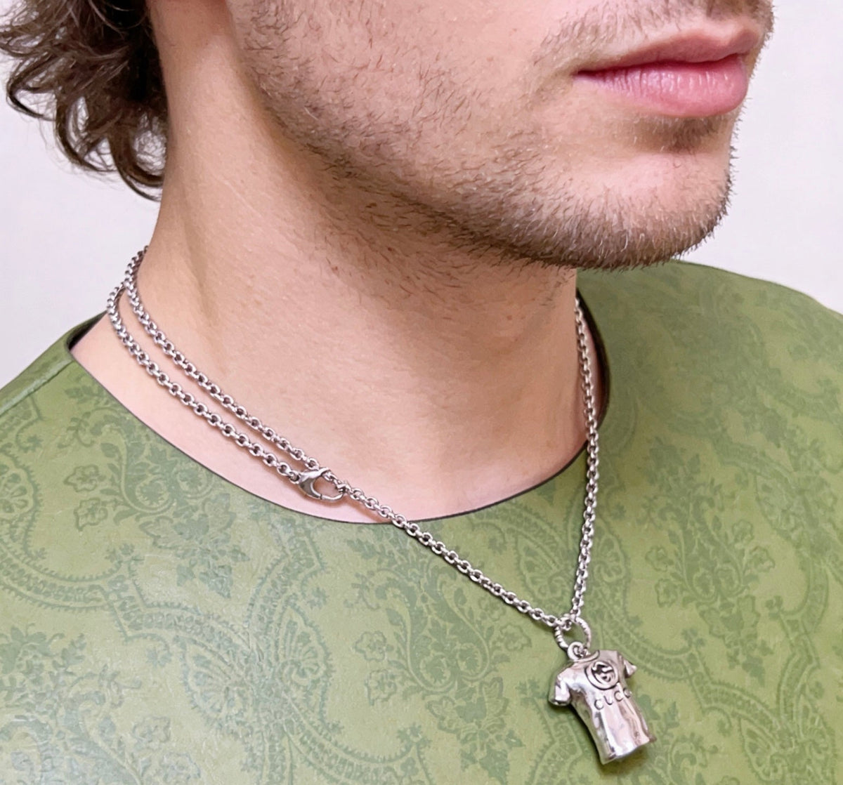 Gucci Anger Forest Chain Distressed Vintage Silver-Tone Necklace – Style 28 - image 9