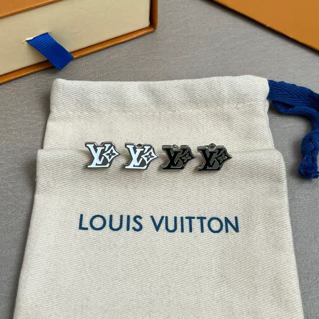 Louis Vuitton Twig Letter Stud Earrings – Style 17 - image 1