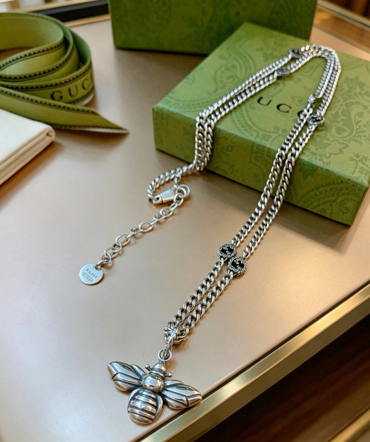 Gucci Anger Forest Bee Chain Distressed Necklace – Style 02 - image 2