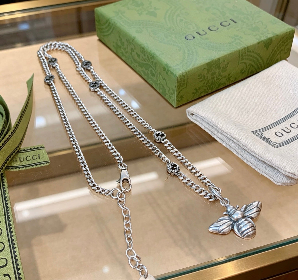 Gucci Anger Forest Bee Chain Distressed Necklace – Style 02 - image 8