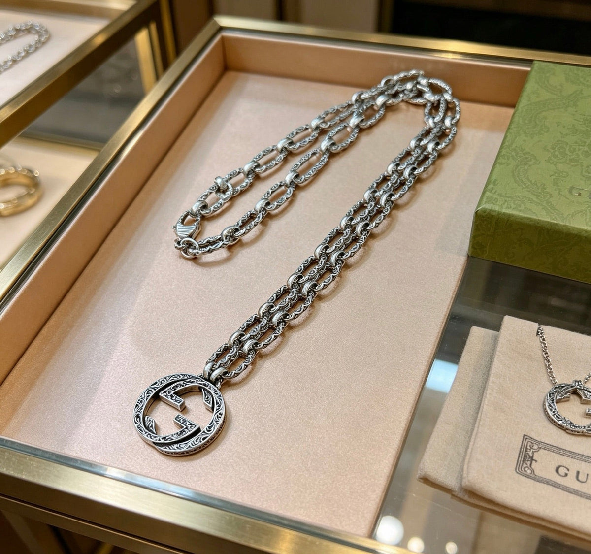 Gucci Anger Forest Chain Distressed Necklace – Style 66 - image 2