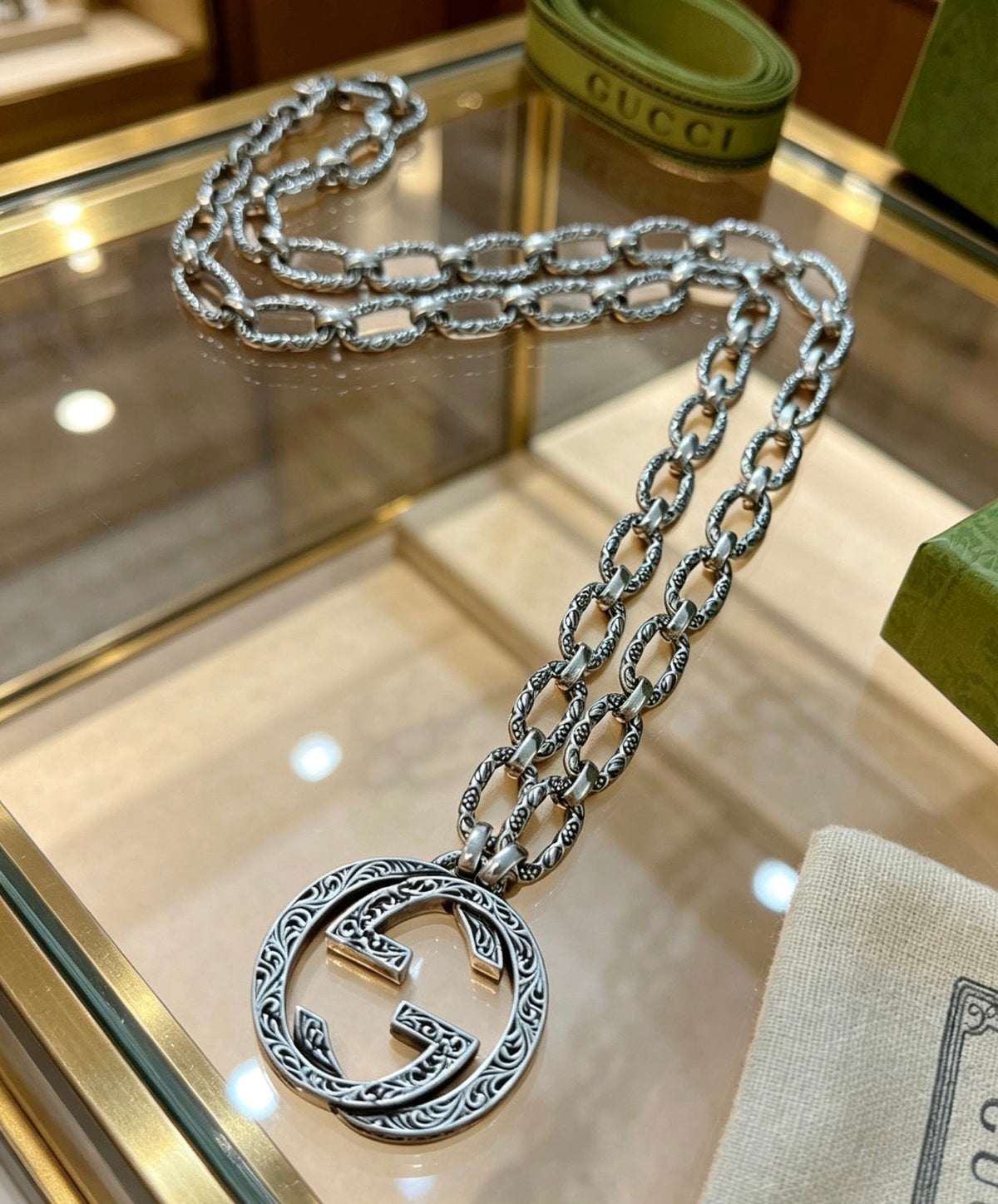 Gucci Anger Forest Chain Distressed Necklace – Style 66 - image 6