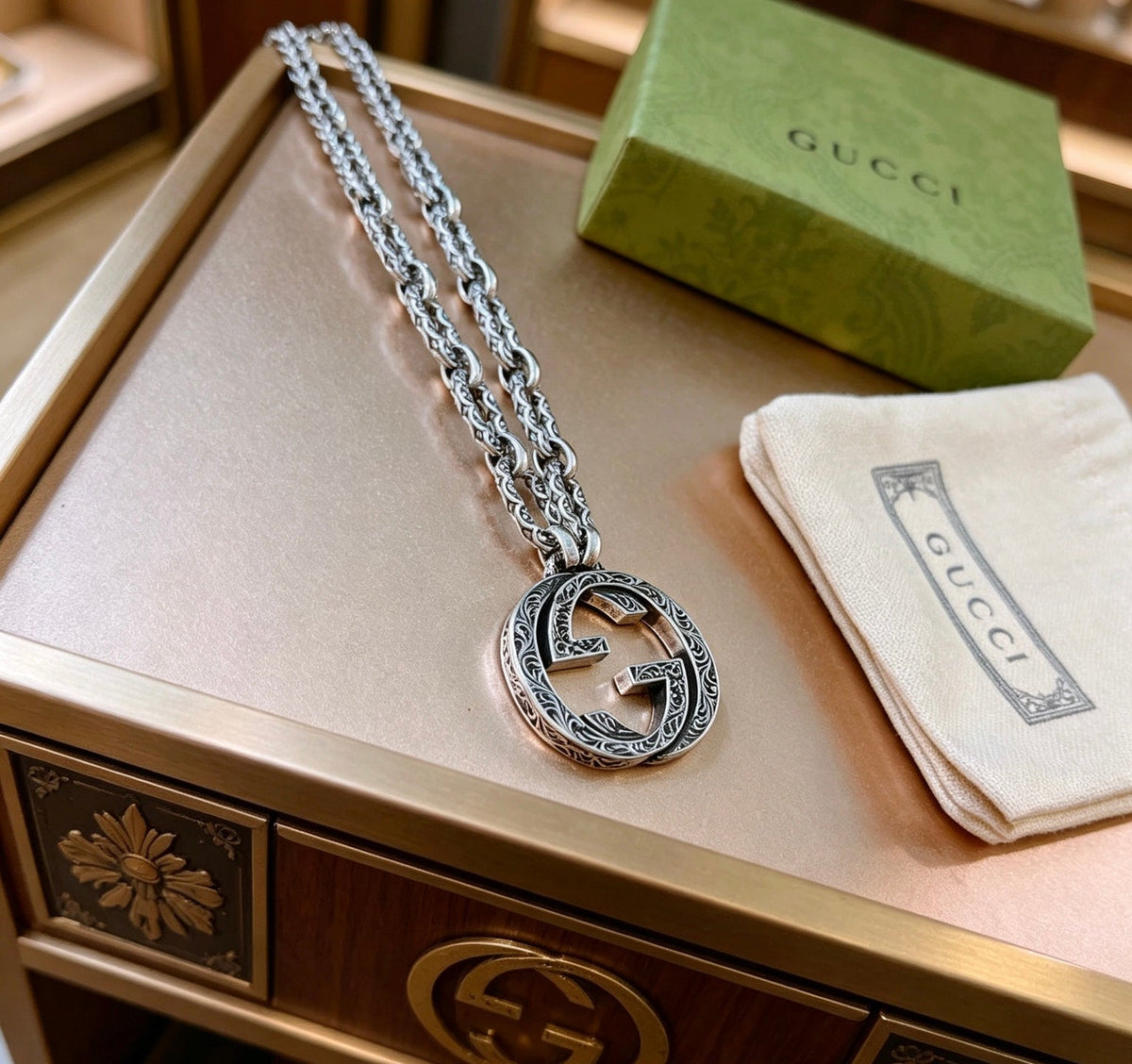 Gucci Anger Forest Chain Distressed Necklace – Style 66 - image 7