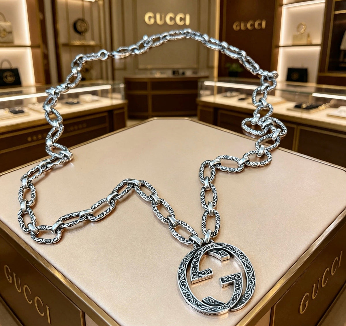 Gucci Anger Forest Chain Distressed Necklace – Style 66 - image 3