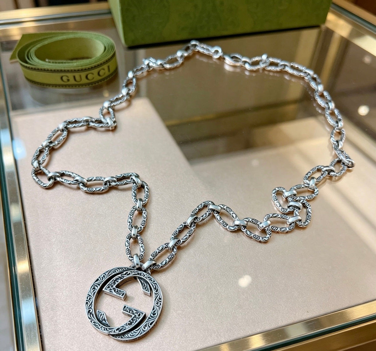 Gucci Anger Forest Chain Distressed Necklace – Style 66 - image 9