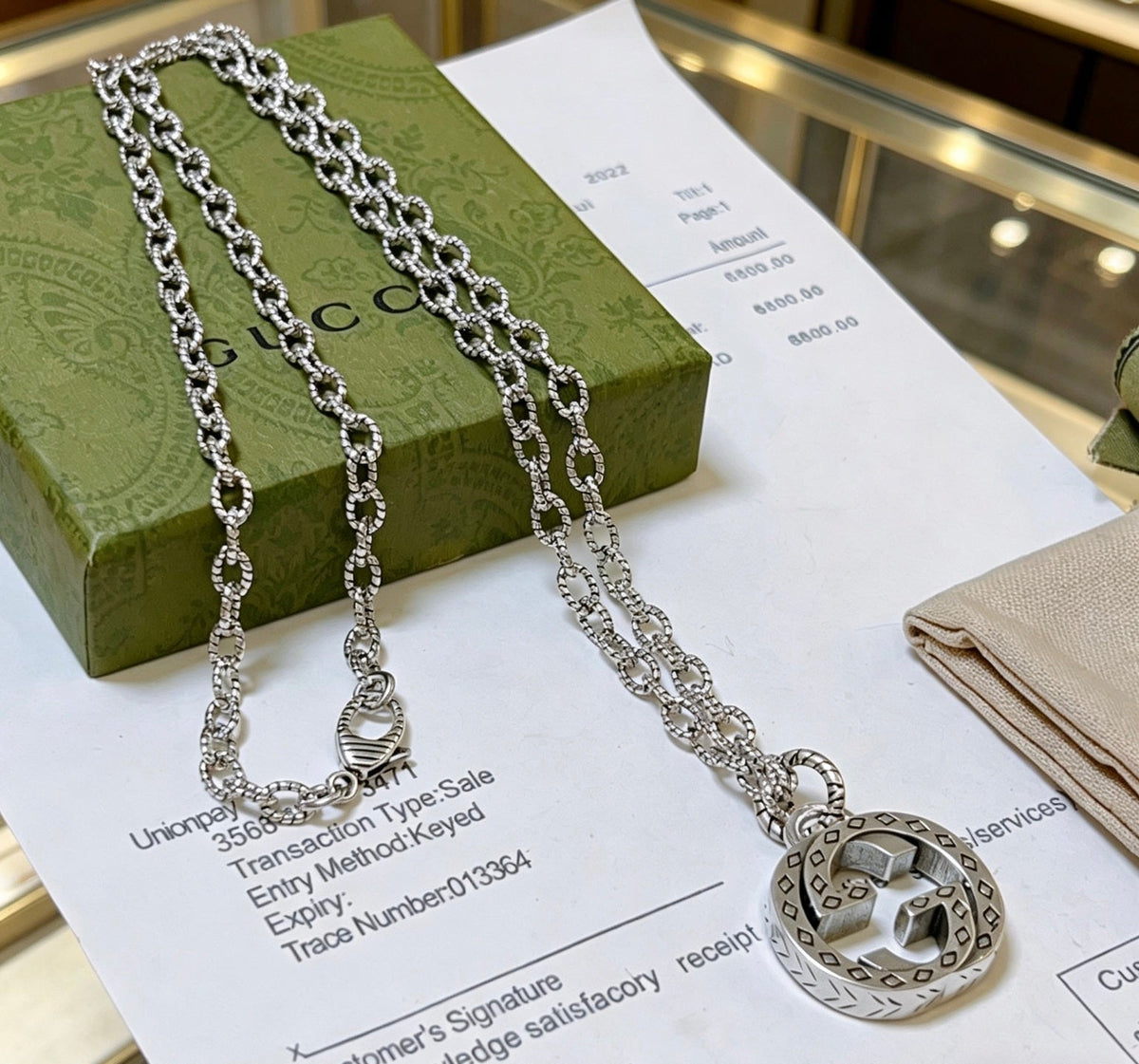 Gucci Anger Forest Chain Distressed Necklace – Style 71 - image 7