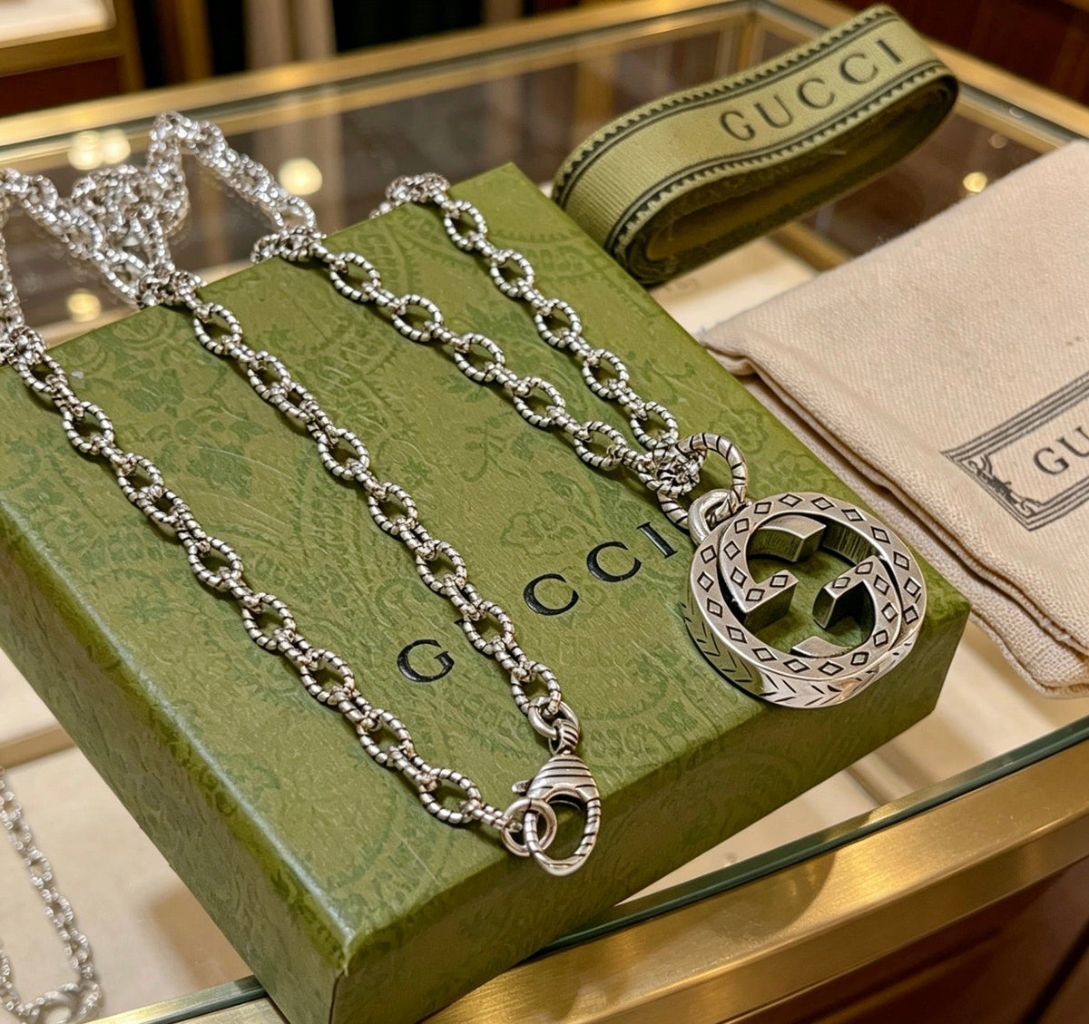 Gucci Anger Forest Chain Distressed Necklace – Style 71 - image 2