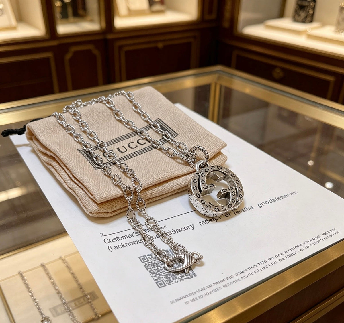 Gucci Anger Forest Chain Distressed Necklace – Style 71 - image 8
