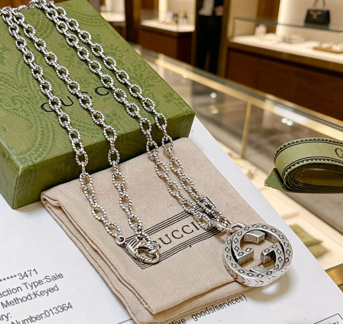 Gucci Anger Forest Chain Distressed Necklace – Style 71 - image 5
