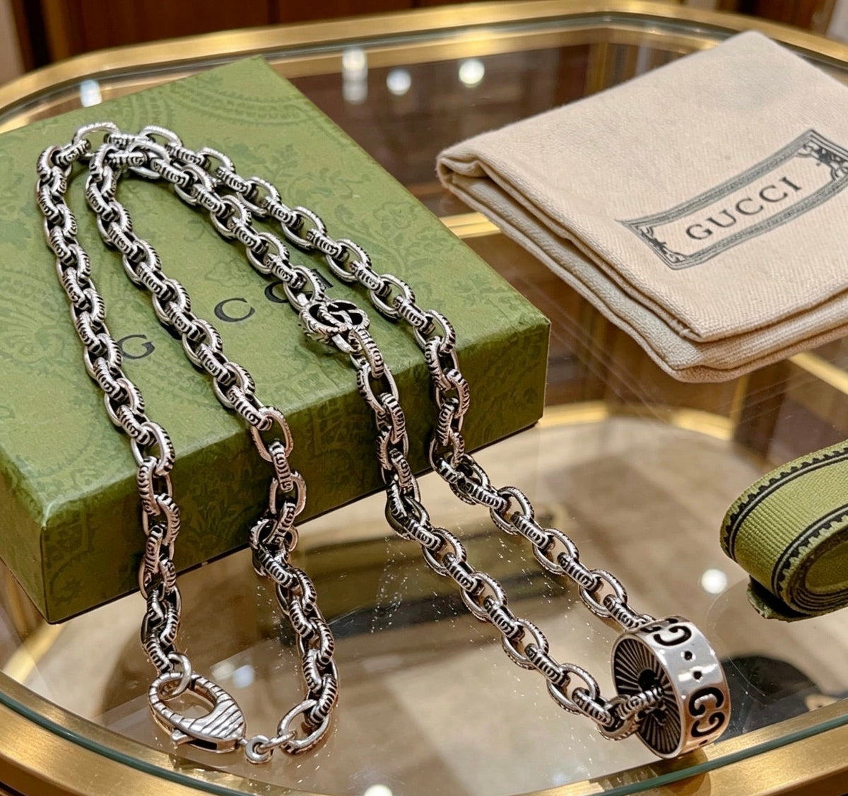 Gucci Anger Forest Chain Distressed Necklace – Style 69 - image 7
