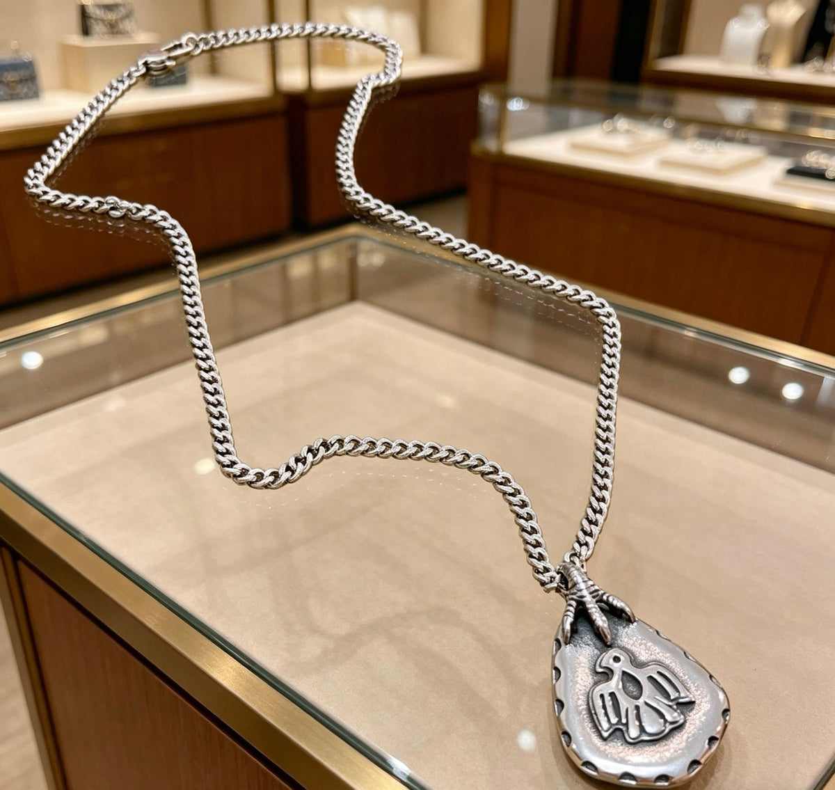 Gucci Anger Forest Chain Distressed Vintage Silver-Tone Necklace – Style 31 - image 4