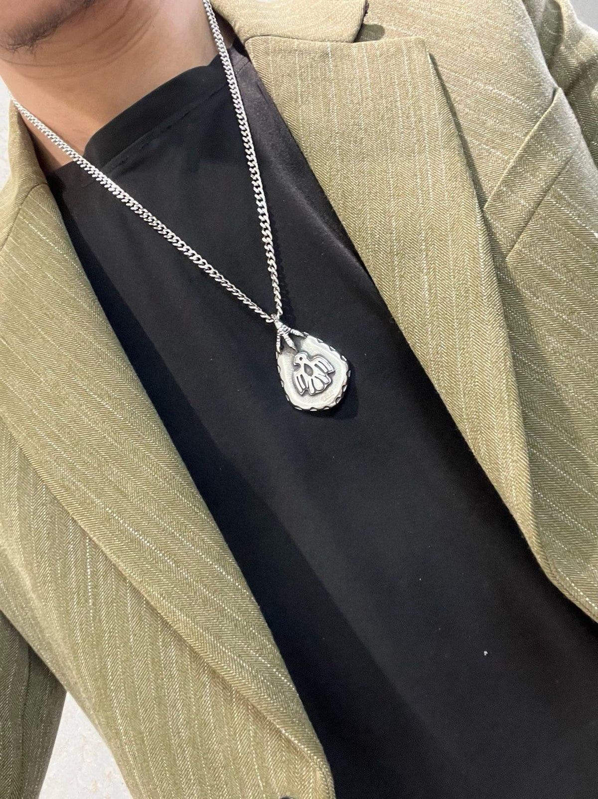 Gucci Anger Forest Chain Distressed Vintage Silver-Tone Necklace – Style 33 - image 9