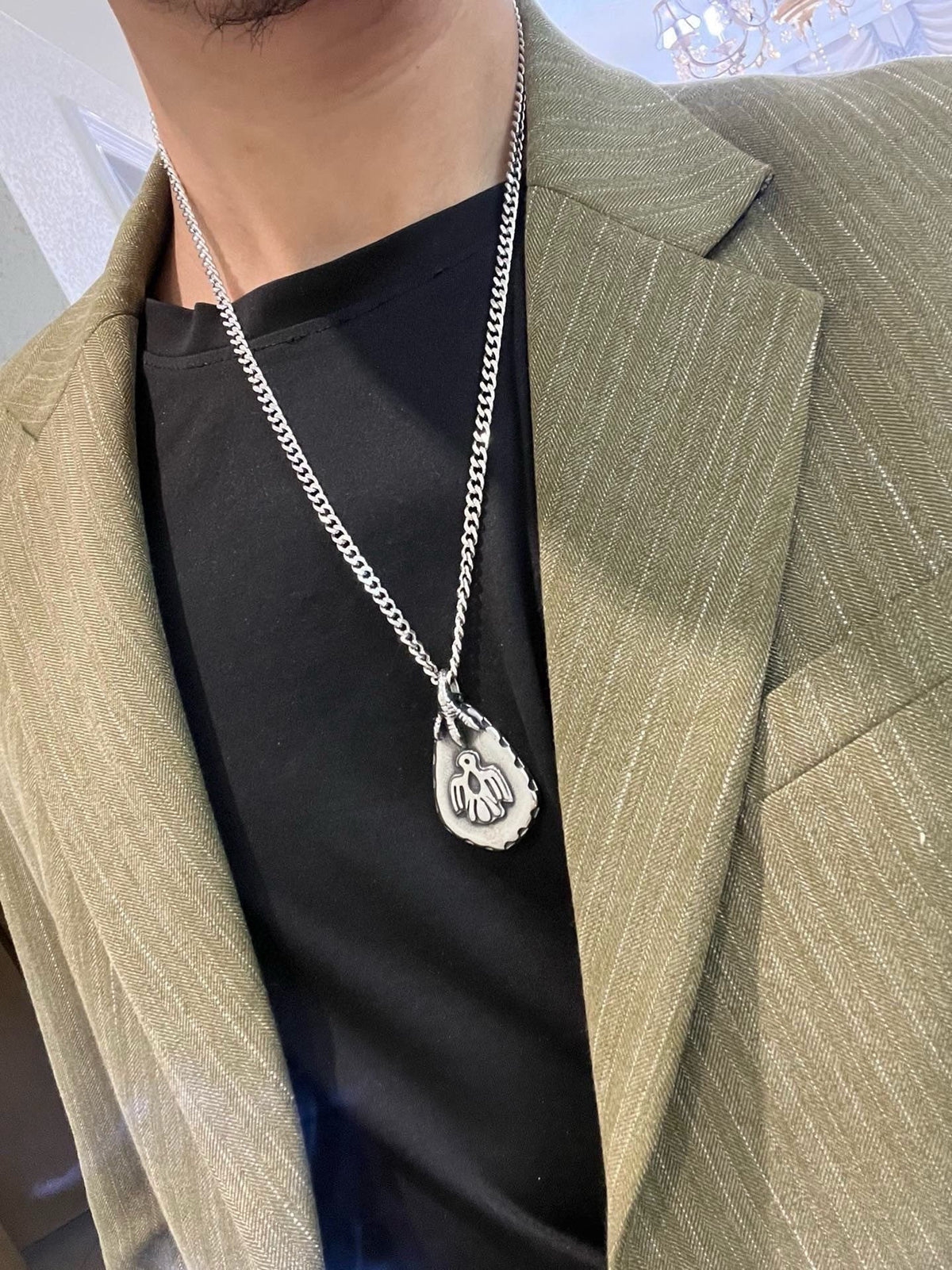 Gucci Anger Forest Chain Distressed Vintage Silver-Tone Necklace – Style 31 - image 3