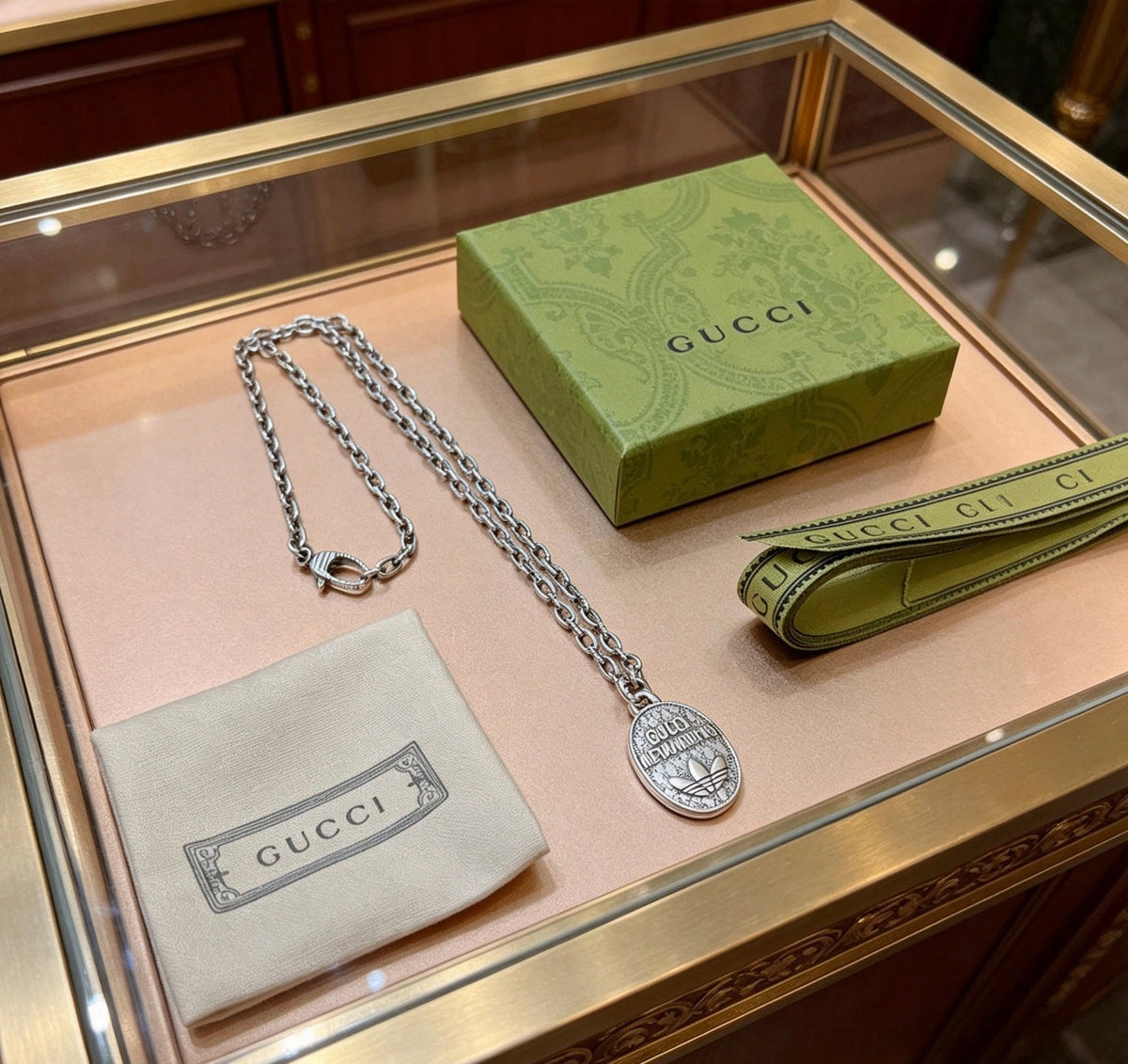 Gucci Anger Forest Chain Distressed Vintage Silver-Tone Necklace – Style 32 - image 7