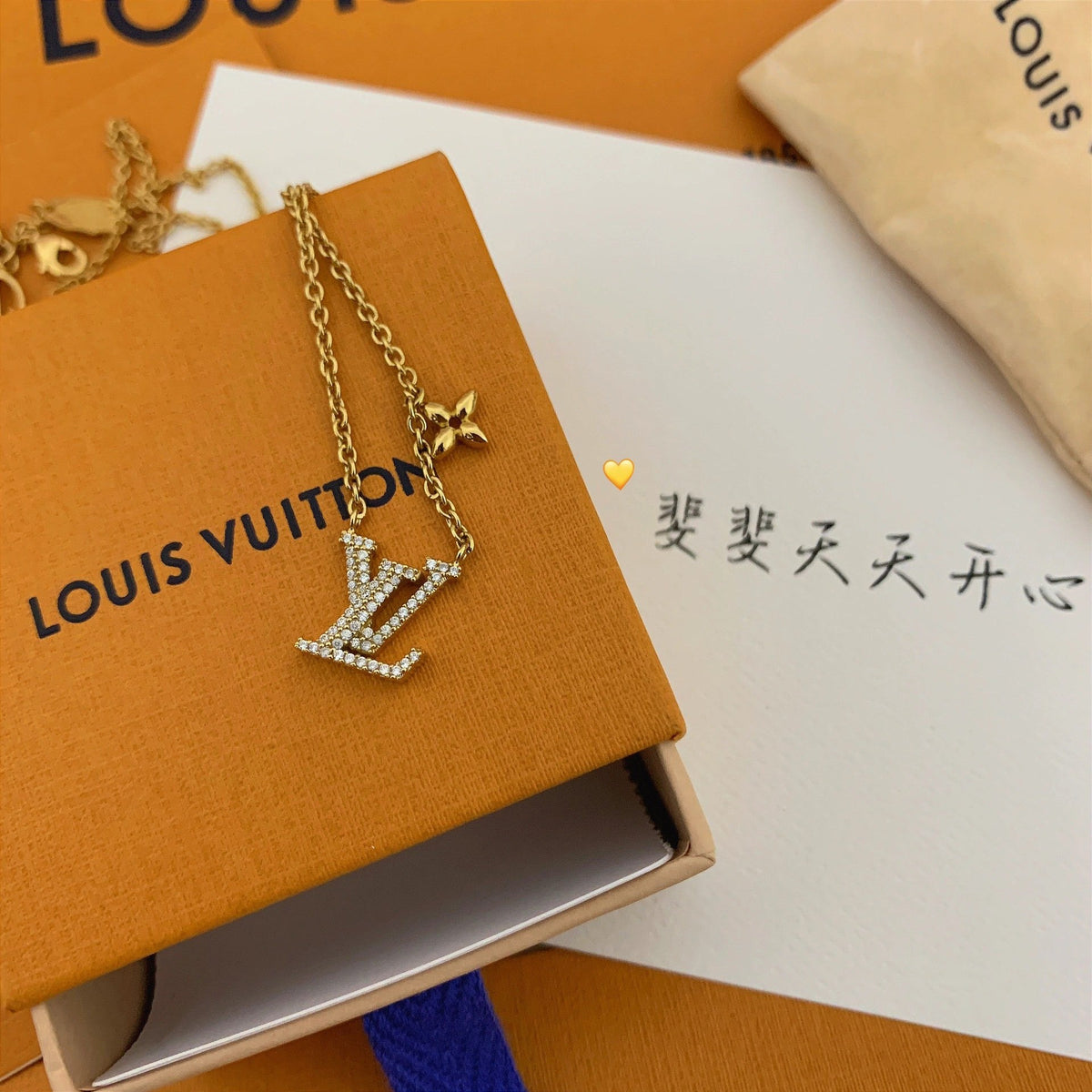 Louis Vuitton Crystal Gold-Tone Necklace – Style 02 - image 4
