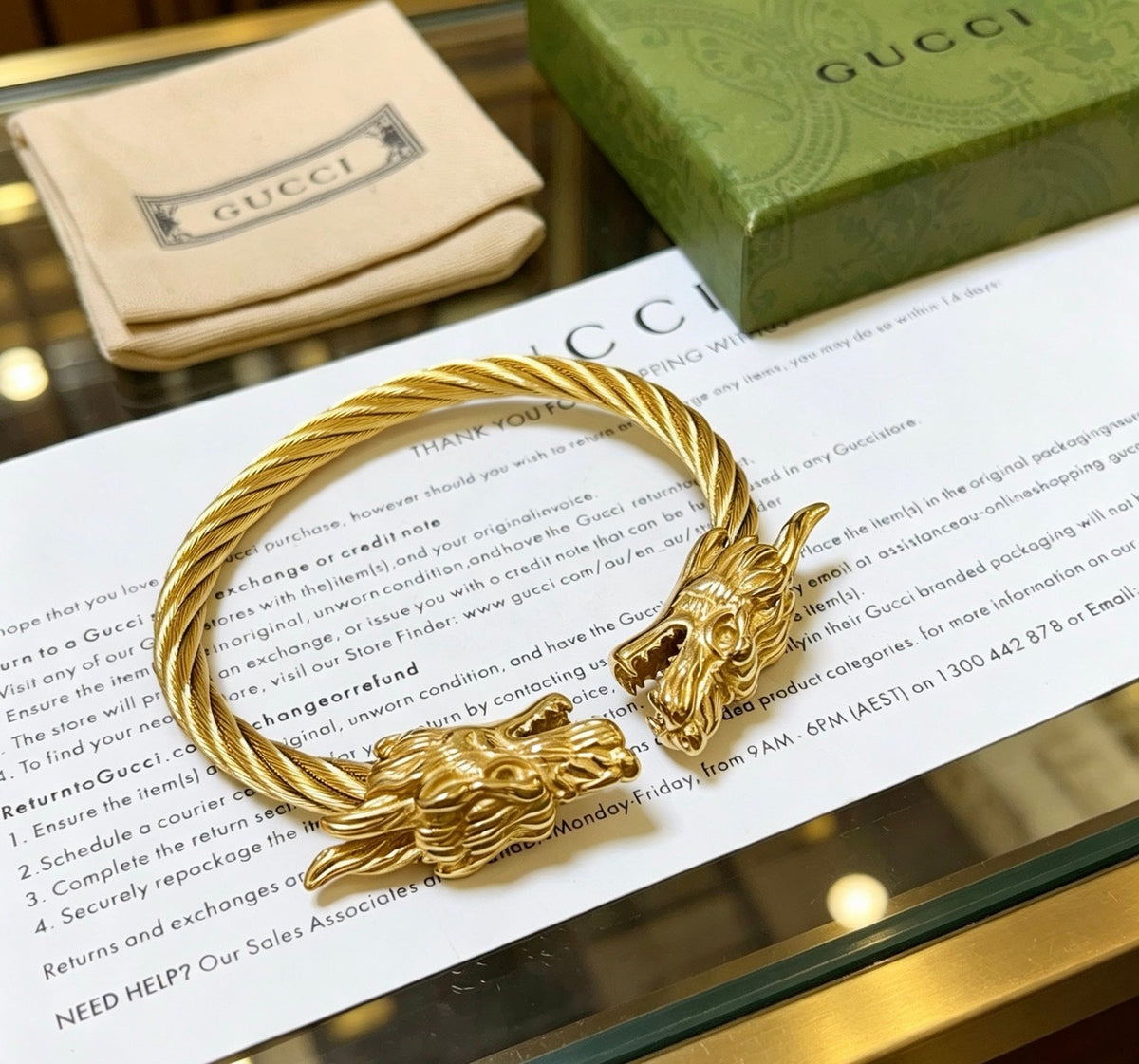Gucci Anger Forest Distressed Vintage Silver-Tone Vintage-Inspired Bracelet – Style 06 - image 6