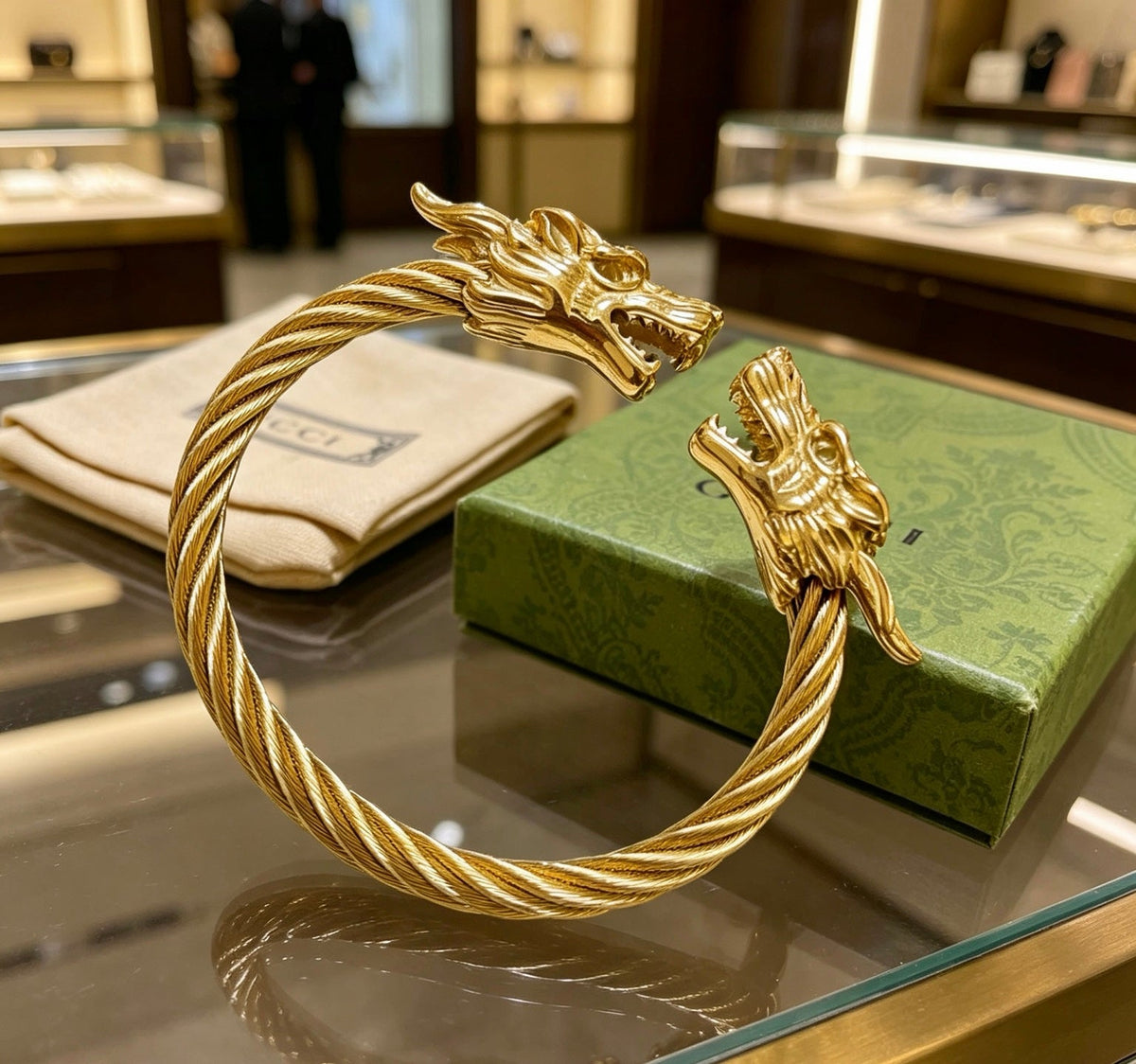 Gucci Anger Forest Distressed Vintage Silver-Tone Vintage-Inspired Bracelet – Style 12 - image 2