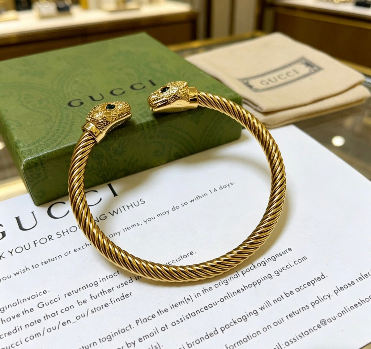 Gucci Anger Forest Distressed Vintage Silver-Tone Vintage-Inspired Bracelet – Style 05 - image 6